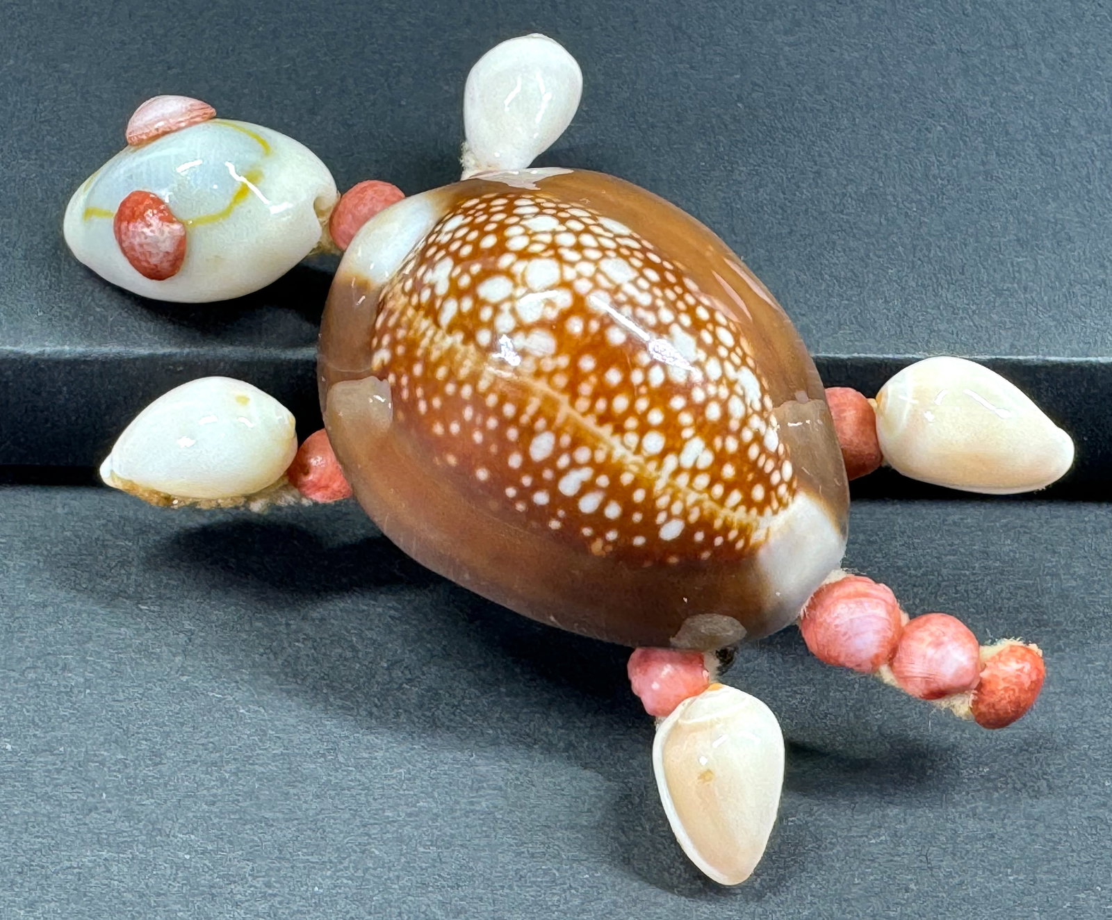 Vintage artisan crafted real shell turtle pin brooch .: IN HOUSE FLAT SHIPPING & HANDLING COST WITHIN ALL THE U.S. : $7 To bypass LiveShipping, and use our In-House shipping service for $7 or shipping combined for multiple lots, please select “Arrange Yo