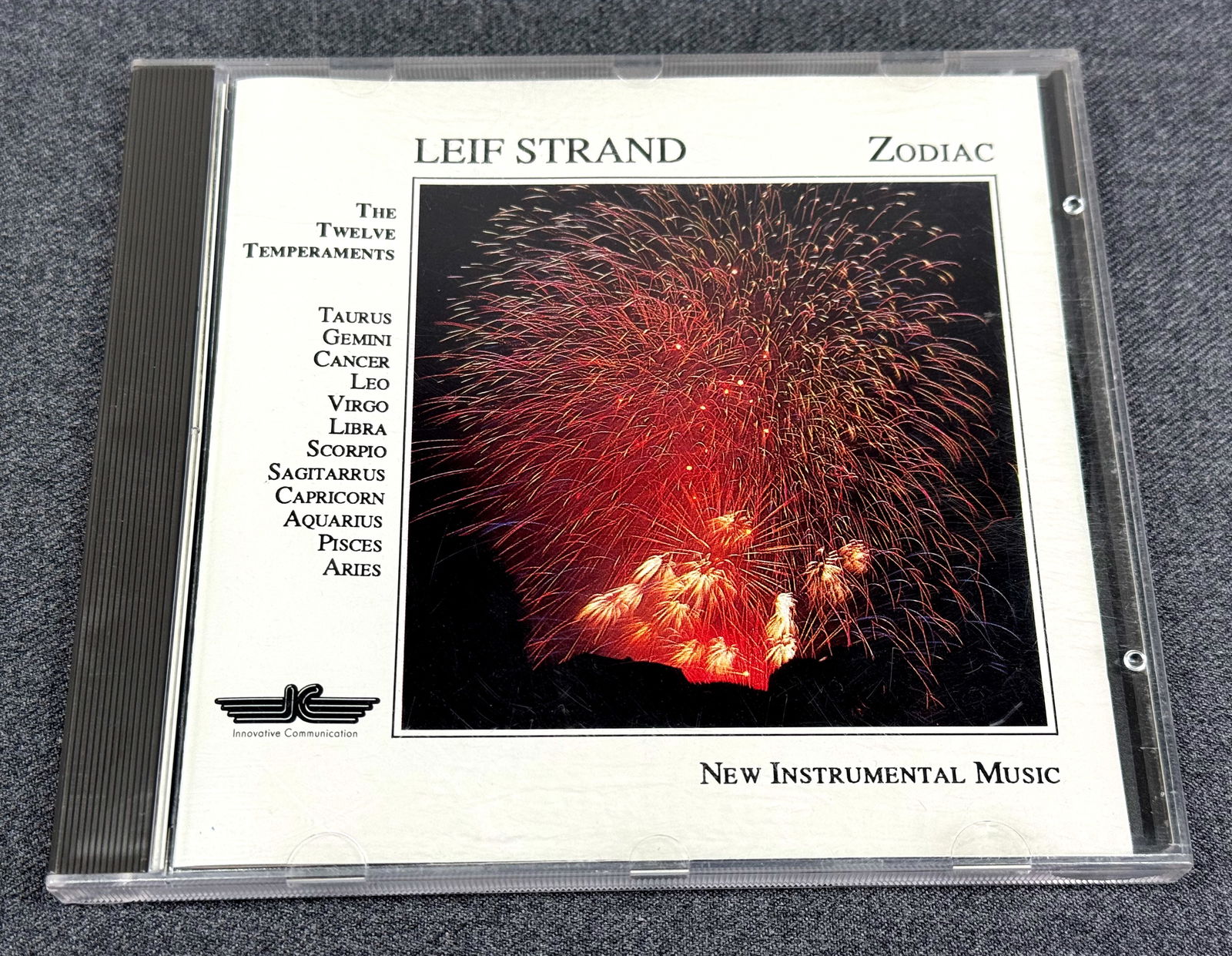 1990 Leif Strand Zodiac CD: 1990 Leif Strand Zodiac CD. Made in Western Germany. For measures please refer to the pictures taken with a measuring tape. IN HOUSE FLAT SHIPPING & HANDLING COST WITHIN ALL THE U.S. : $ 7 To bypass L