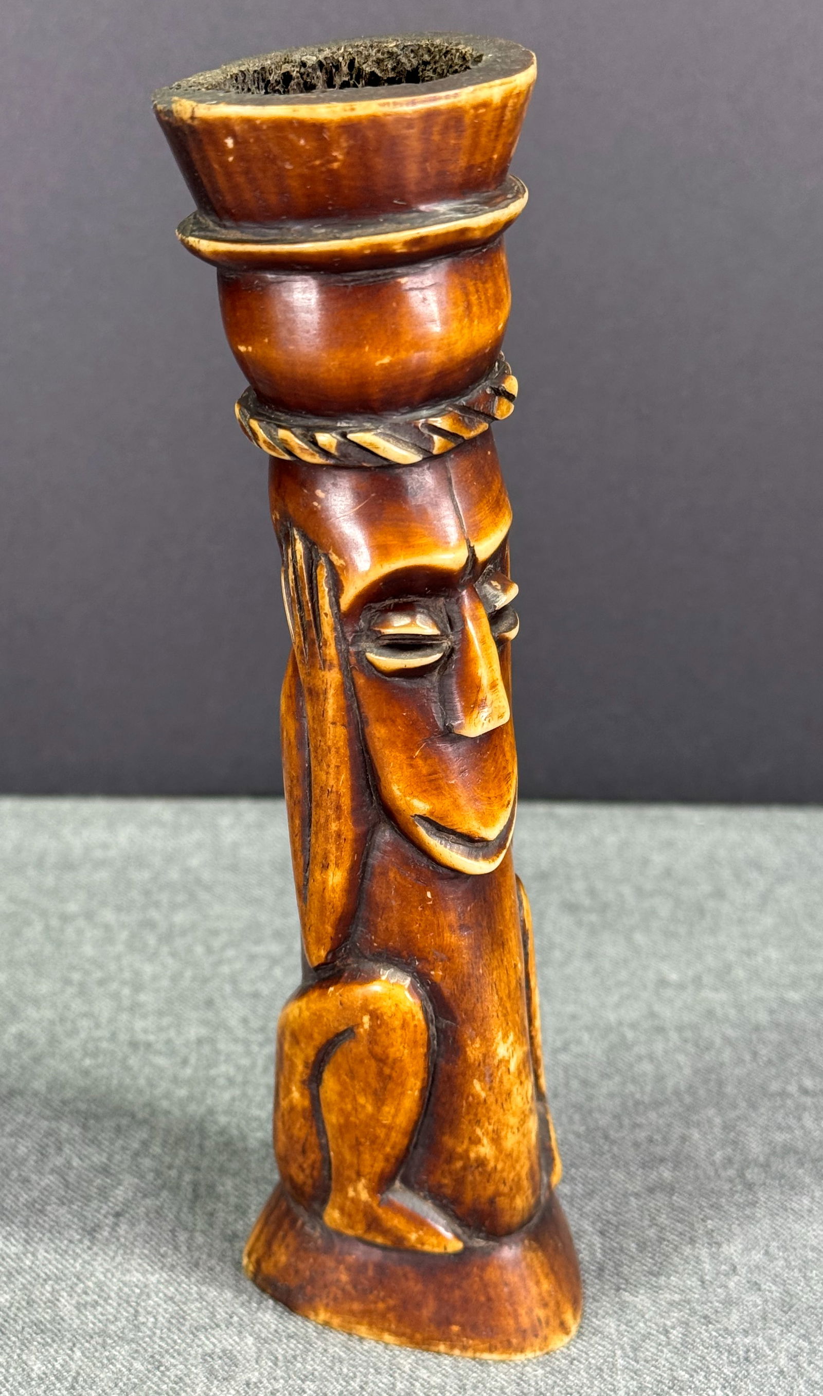 African Lega Carved Bone Figure. (1 of 9)