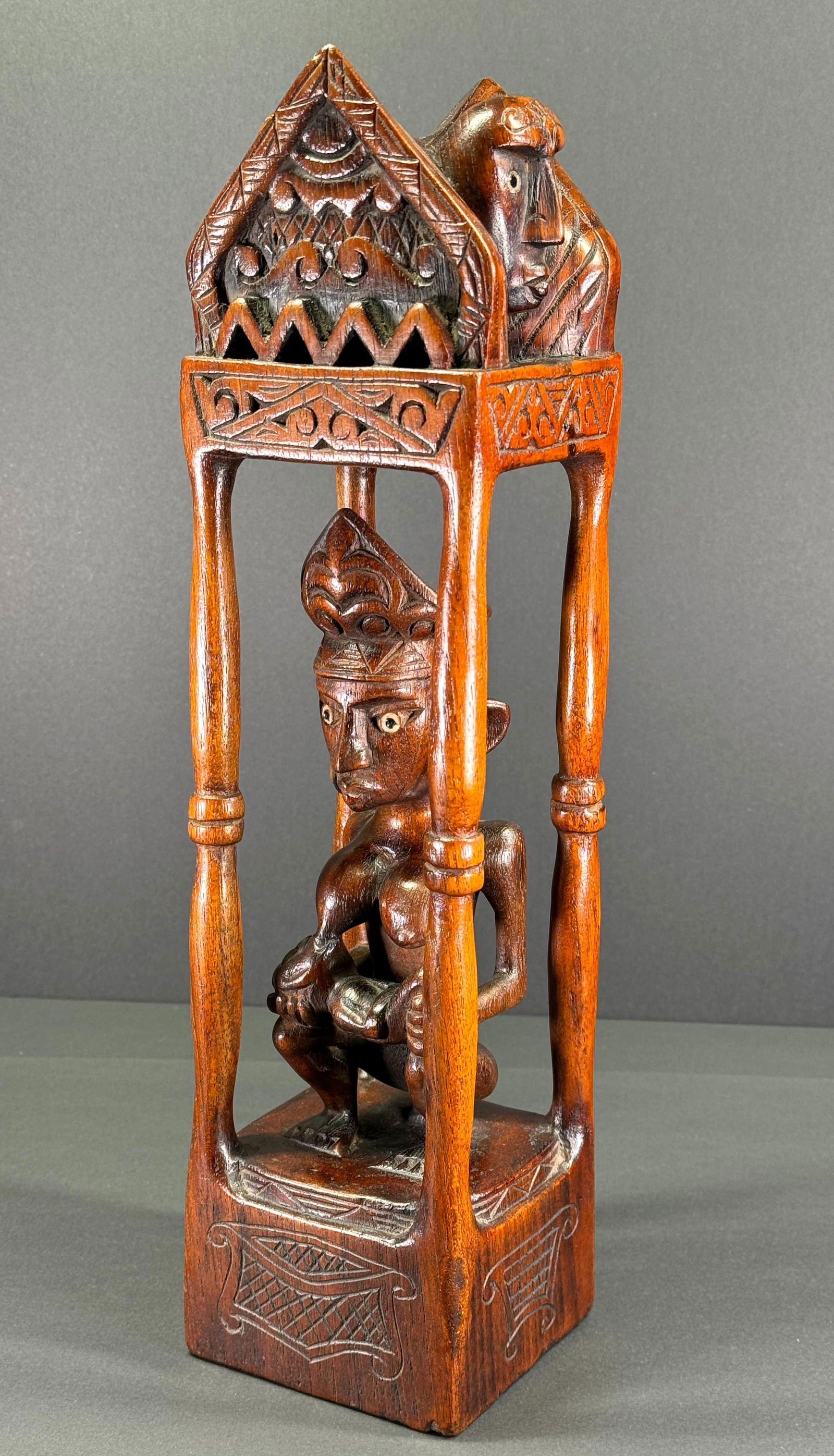 Nias Island Fertility Altar Figure Patung Panglima . Carved wood (1 of 9)