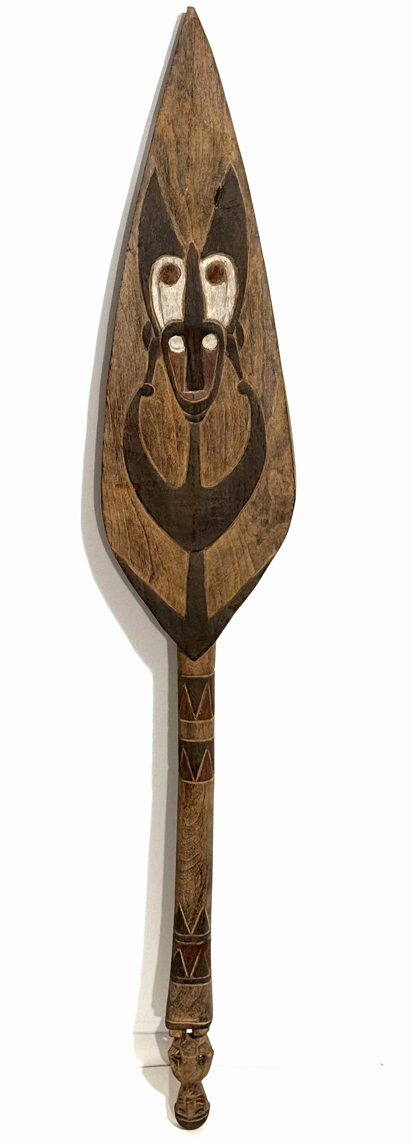 Solomon Islands Ceremonial Paddle.Carved wood, pigments. (1 of 10)