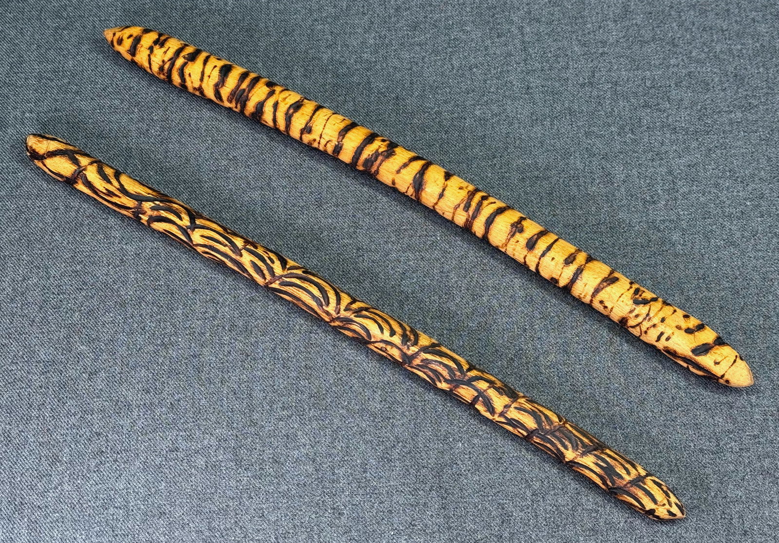 Aboriginal Australia Pokerwork Wood Clap Sticks (1 of 5)