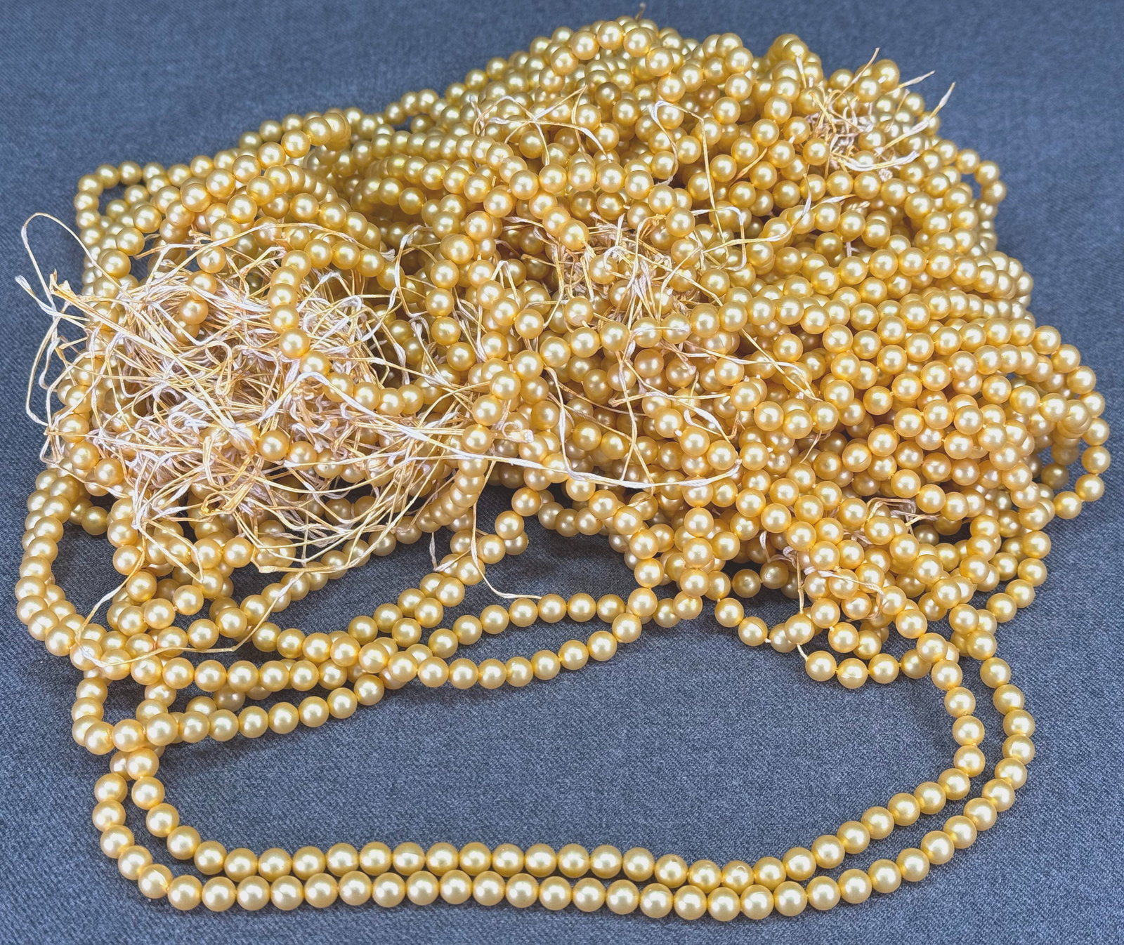 Vintage yellowish pealy plastic beads galore for jewelry and craft making. Unused.: IN HOUSE FLAT SHIPPING & HANDLING COST WITHIN ALL THE U.S. : 12 To bypass LiveShipping, and use our In-House shipping service for 12 or shipping combined for multiple lots, please select “Arrange Yo