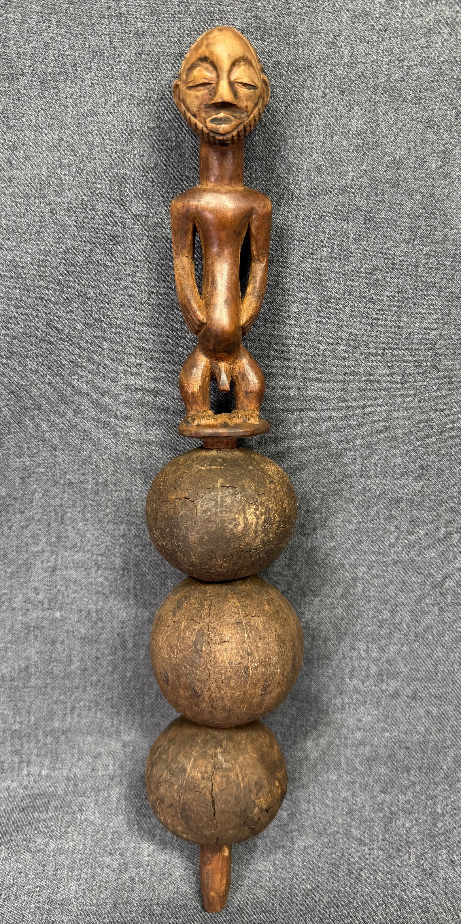 African Luba Hemba DRC Munyenga Divination Rattle. (1 of 16)