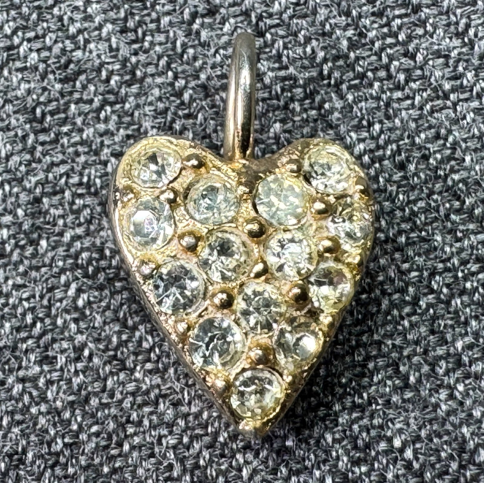 Vintage signed SAC Swarovski crystals Gold-toned charm miniature pendant. *c: Vintage signed SAC Swarovski crystals Gold-toned charm miniature pendant. Marked. For measures please refer to the pictures taken with a measuring tape. Weight: 2 Grams. IN HOUSE FLAT SHIPPING & HANDL