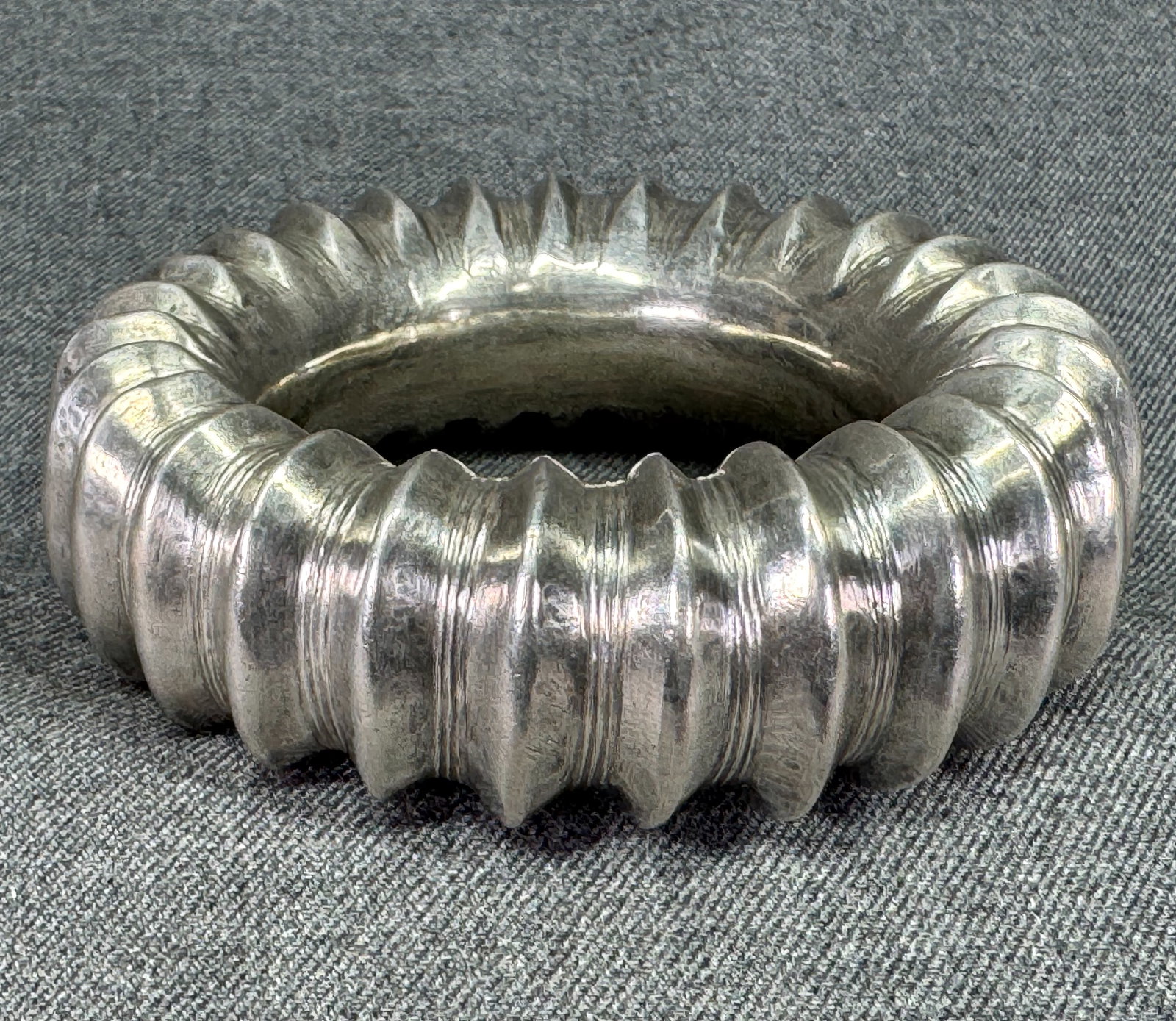 Vintage 1950s Vaghadia Rabari People, Gujarat, India Women’s Silver Bracelet: IN HOUSE FLAT SHIPPING & HANDLING COST WITHIN ALL THE U.S. : 7 To bypass LiveShipping, and use our In-House shipping service for 7 or shipping combined for multiple lots, please select “Arrange Your
