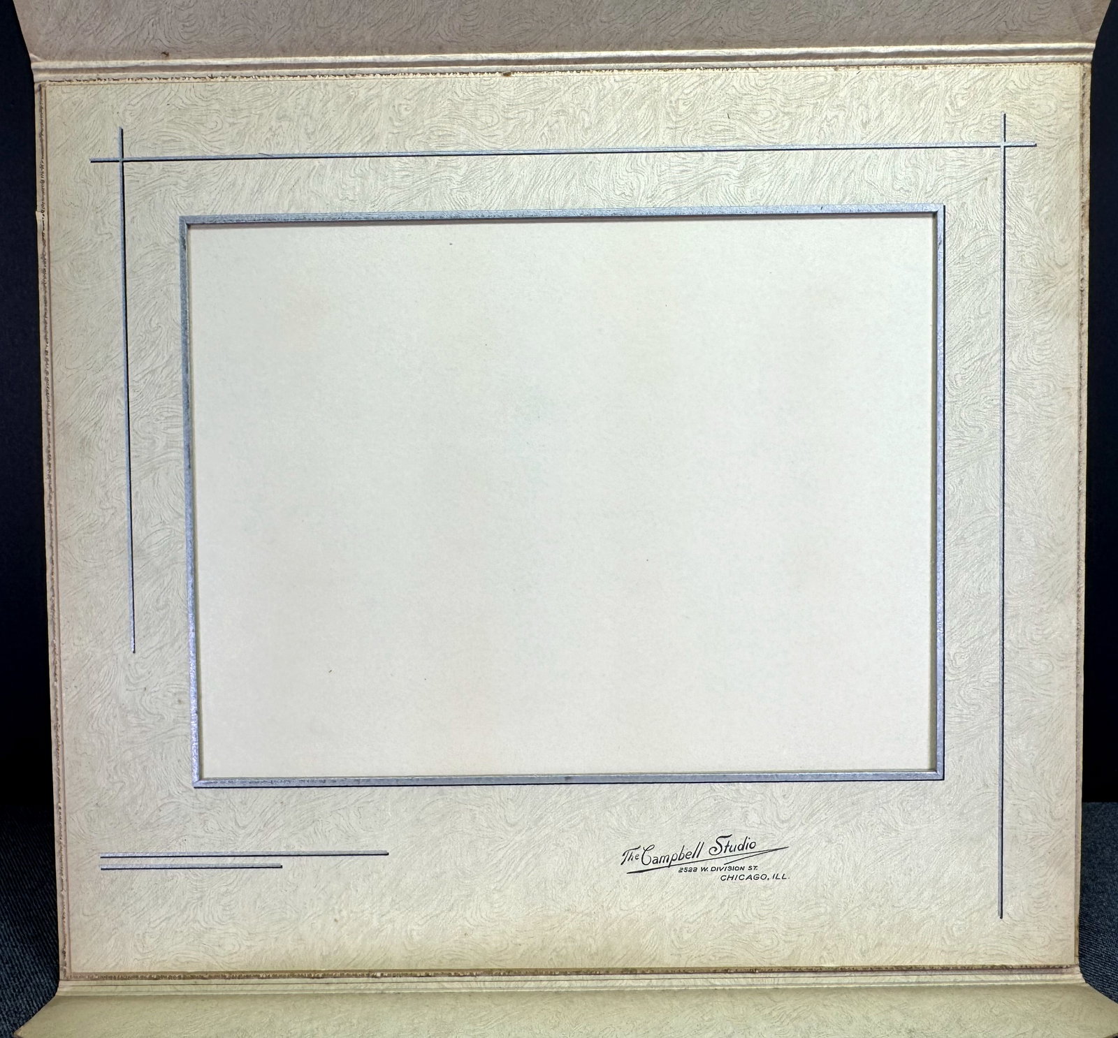 Art Deco The Campell Studio Chicago Cabinet Cardboard Photo Frame with Easel: IN HOUSE FLAT SHIPPING & HANDLING COST WITHIN ALL THE U.S. : 7 To bypass LiveShipping, and use our In-House shipping service for 7 or shipping combined for multiple lots, please select “Arrange Your