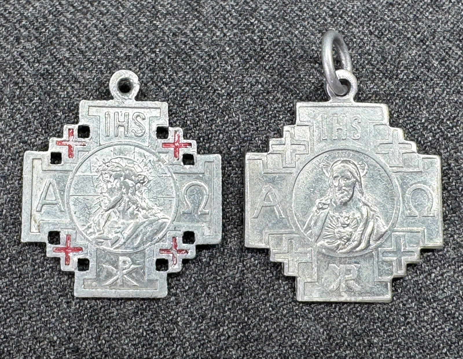 Vintage German assorted Catholic Crusade Cross Aluminum Medals (1 of 7)