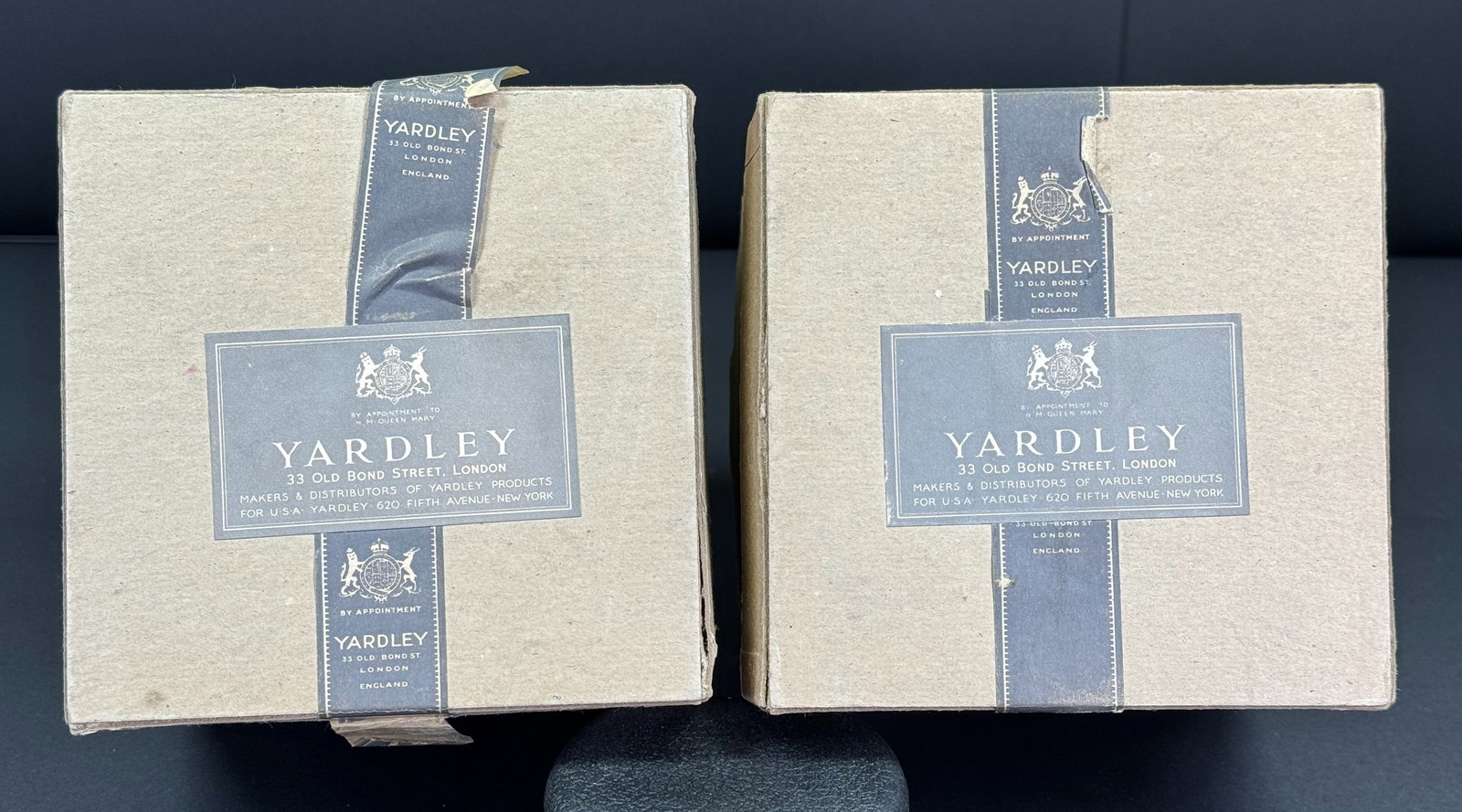 Vintage Yardley Lavendomeal square cardboard boxes.: IN HOUSE FLAT SHIPPING & HANDLING COST WITHIN ALL THE U.S. : 12 To bypass LiveShipping, and use our In-House shipping service for 12 or shipping combined for multiple lots, please select “Arrange Yo