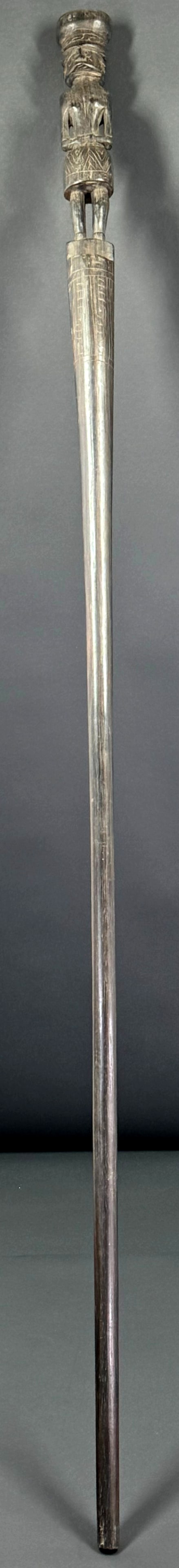 Trobriand Islands Massim Staff. Carved and decorated wood. (1 of 16)