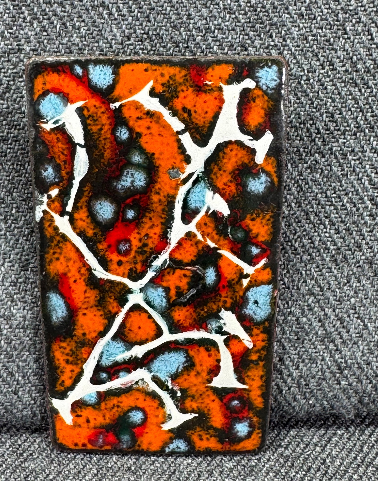 Vintage MCM L. Tarachas enamel on copper acrobats brooch pin: IN HOUSE FLAT SHIPPING & HANDLING COST WITHIN ALL THE U.S. : $7 To bypass LiveShipping, and use our In-House shipping service for $7 or shipping combined for multiple lots, please select “Arrange Yo