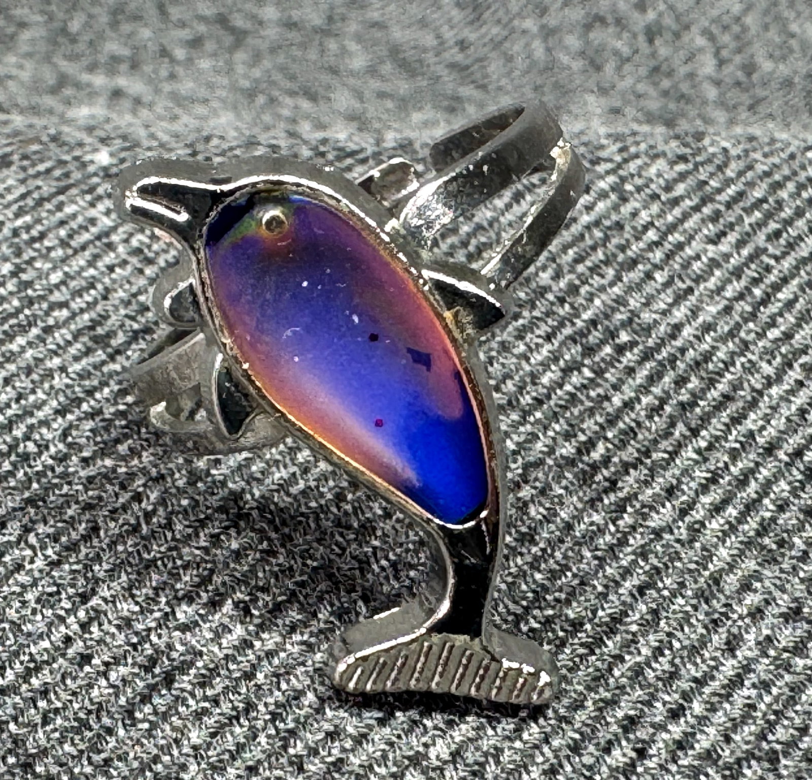 Adjustable Color Changing Mood Dolphin Ring (1 of 4)
