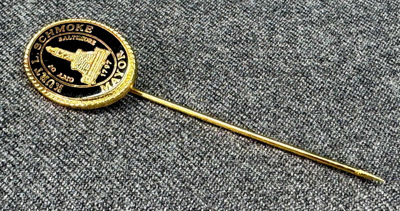 Vintage City of Baltimore mayoral Kurt L. Schmoke stick pin. *b (1 of 4)