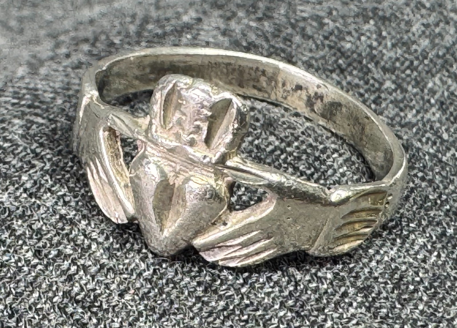 Vintage Irish Celtic Sterling Silver Claddagh Ring . *g (1 of 11)