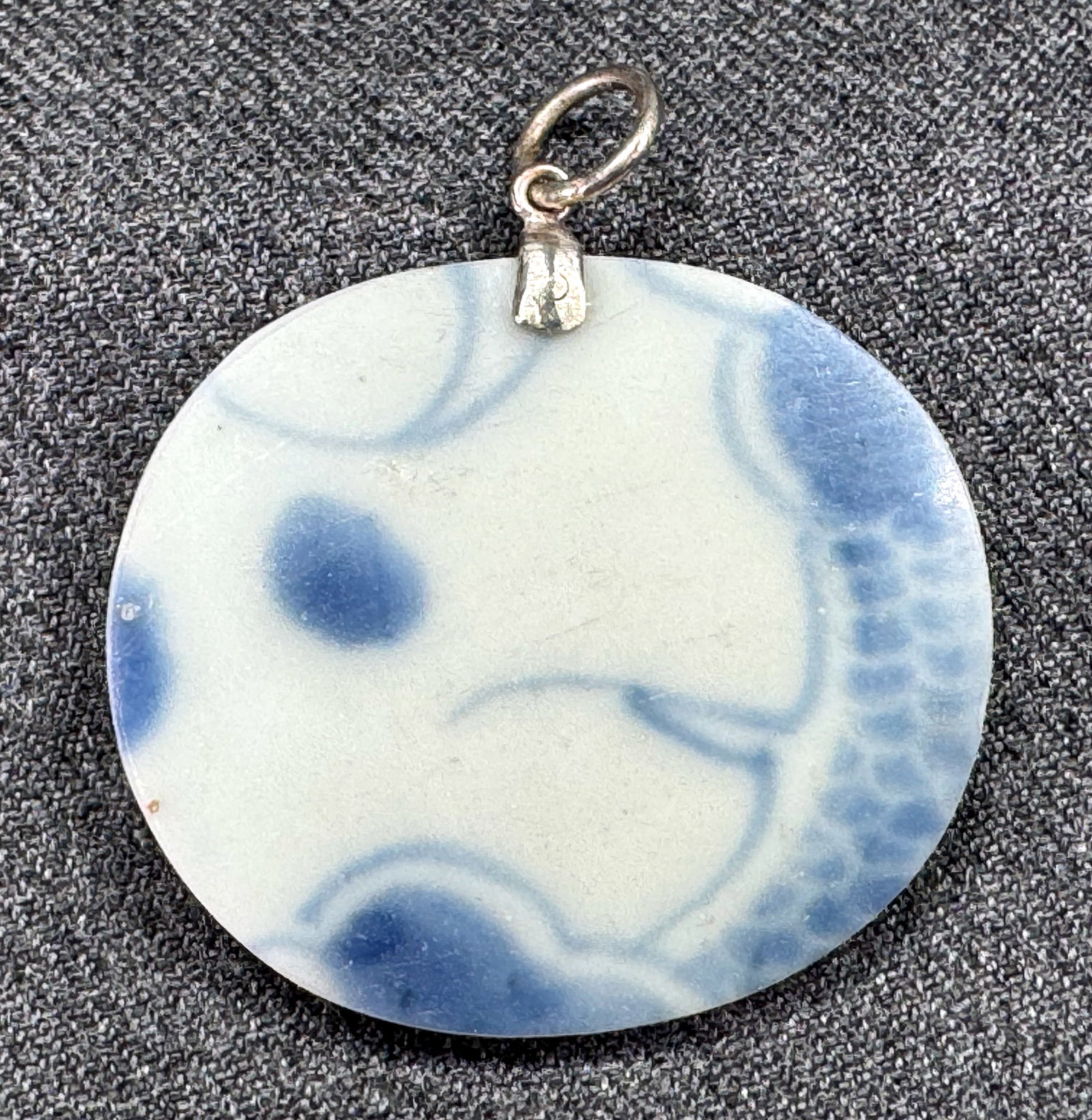 Jan-Erik Nilsson Collection Chinese pottery sterling silver pendant: IN HOUSE FLAT SHIPPING & HANDLING COST WITHIN ALL THE U.S. : 7 To bypass LiveShipping, and use our In-House shipping service for 7 or shipping combined for multiple lots, please select “Arrange Your