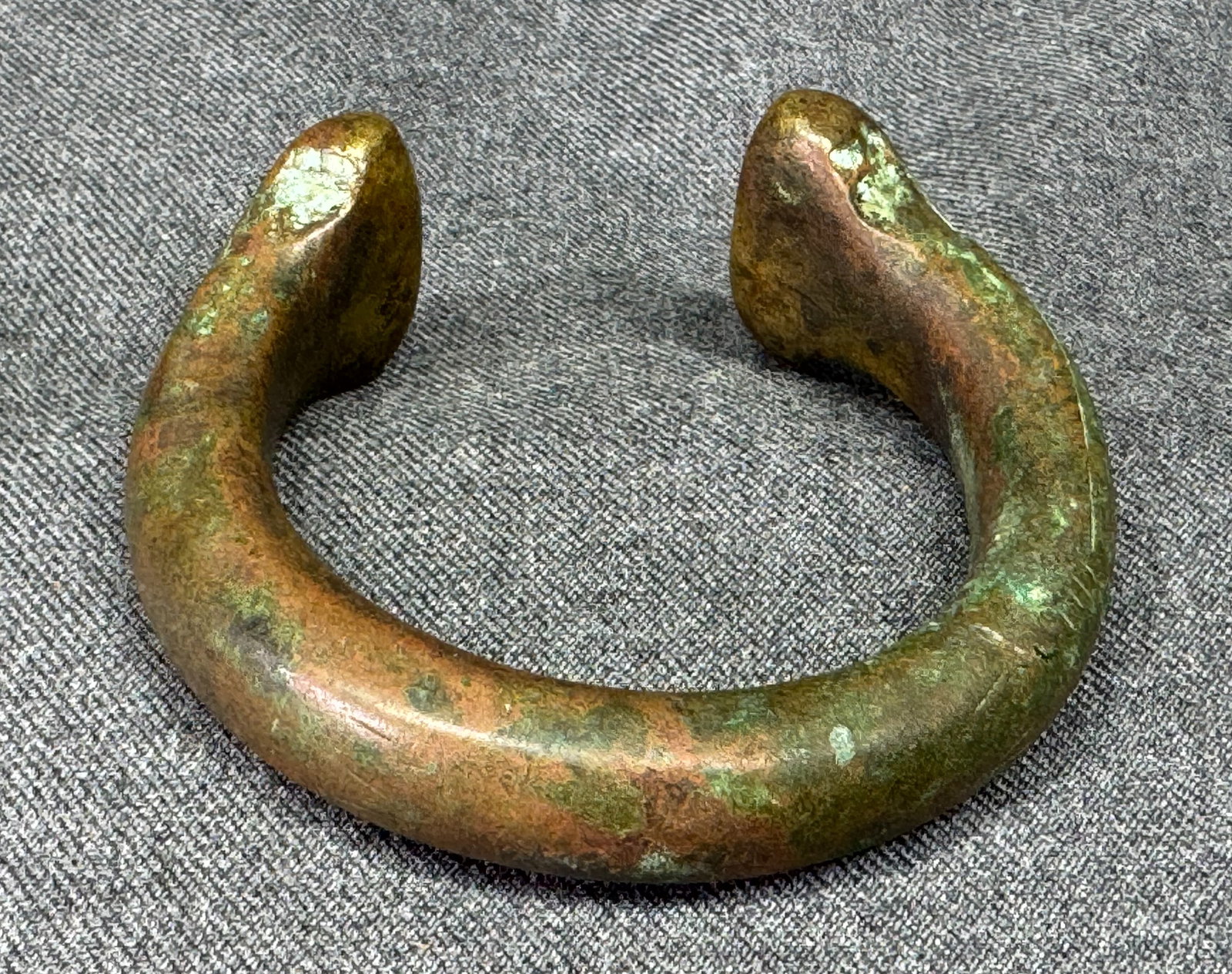 African Ibibio Nigeria Okpoho Manilla Currency. Copper alloy. (1 of 8)