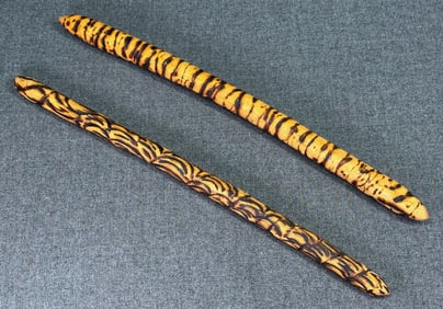 Aboriginal Australia Pokerwork Wood Clap Sticks