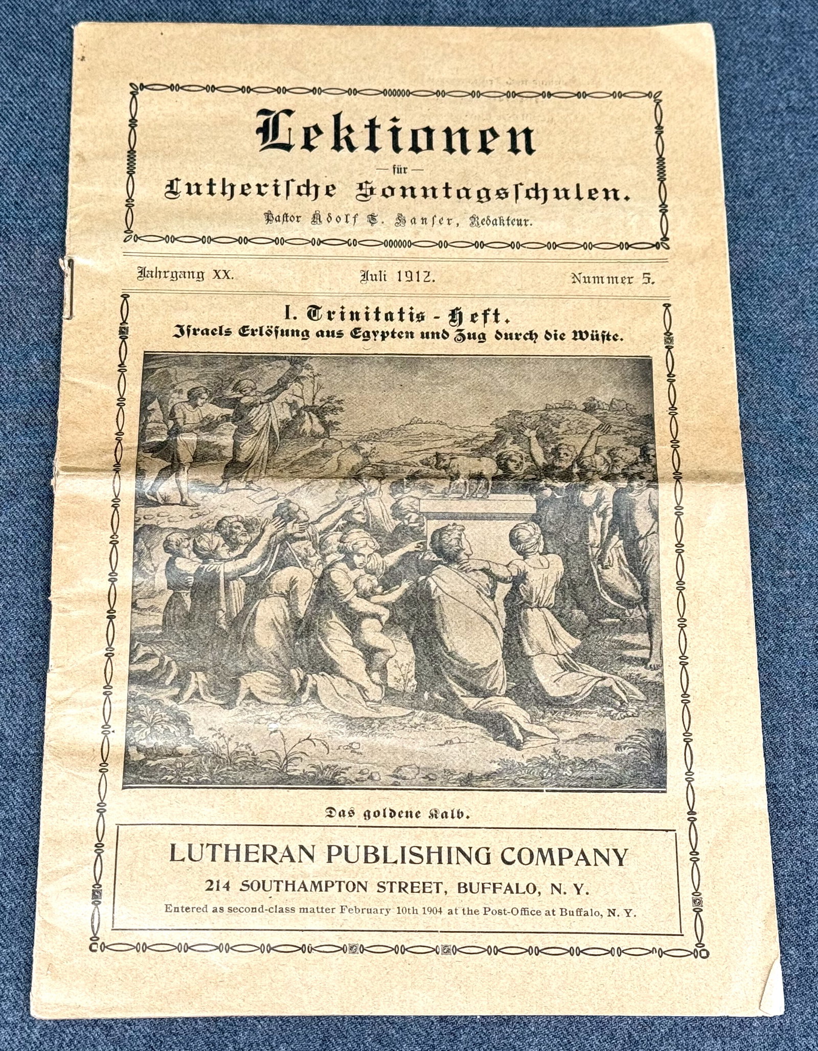 July 1912 Lektionen Lutheran Publish Co number 5 Bulletin (1 of 10)