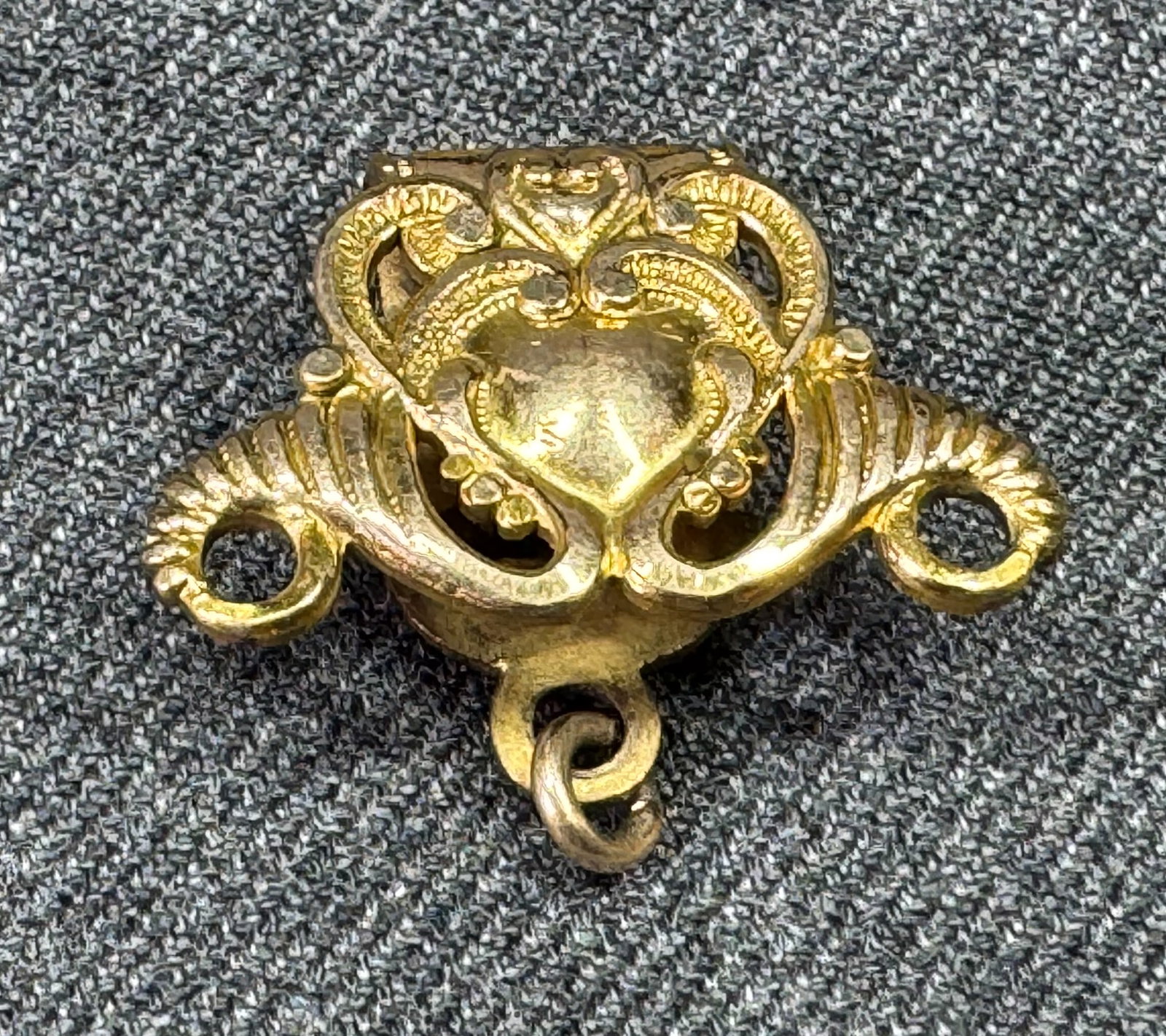 Antique gold filled watch fob chain clip for repair (1 of 7)