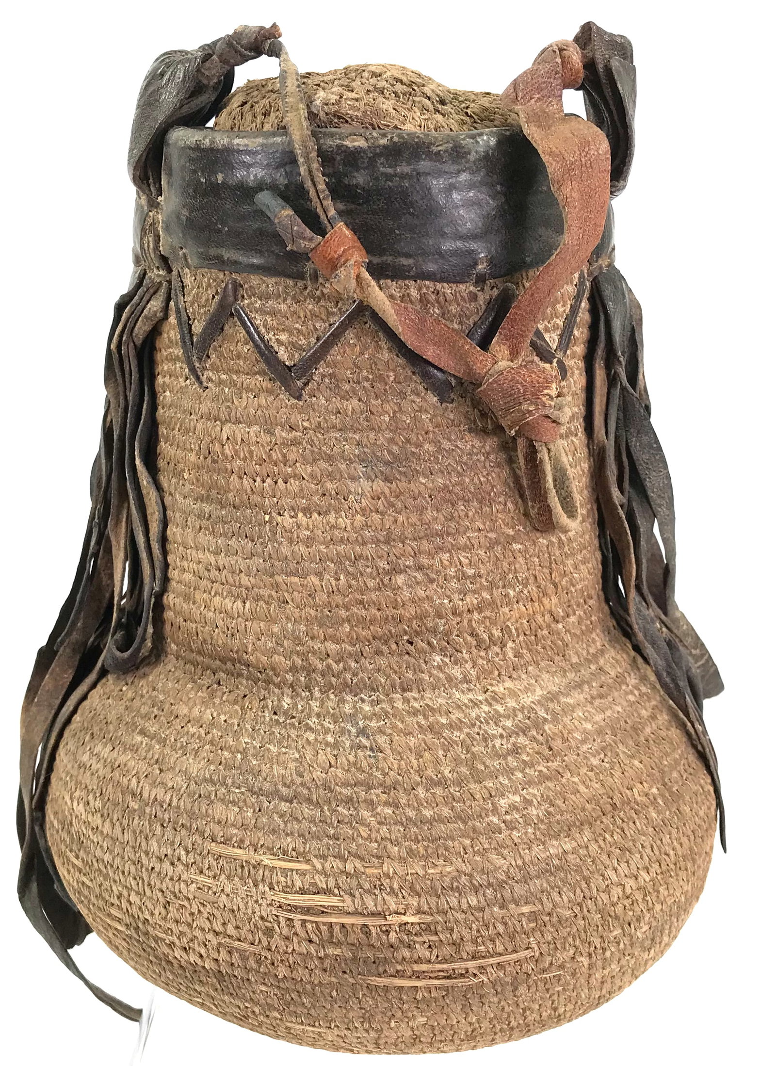 African Sudan Coiled Grass Lidded Water Container (1 of 13)