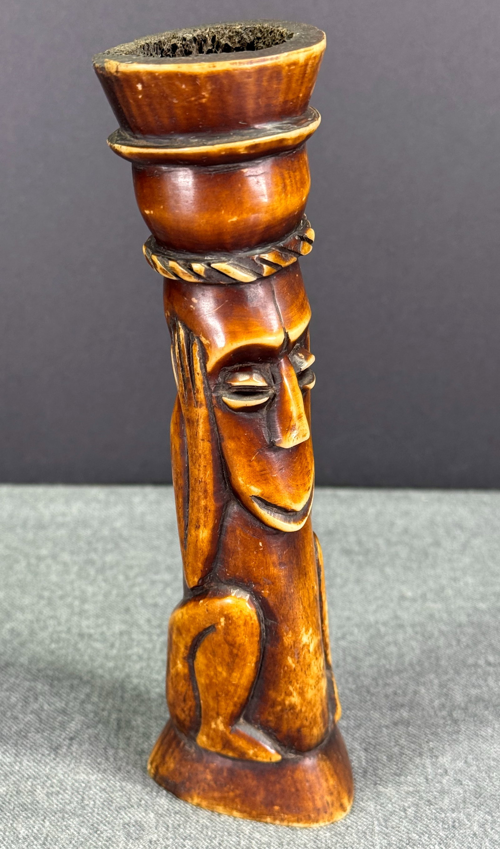 African Lega Carved Bone Figure.: IN HOUSE FLAT SHIPPING & HANDLING COST WITHIN ALL THE U.S. : 10 To bypass LiveShipping, and use our In-House shipping service for 10 or shipping combined for multiple lots, please select “Arrang