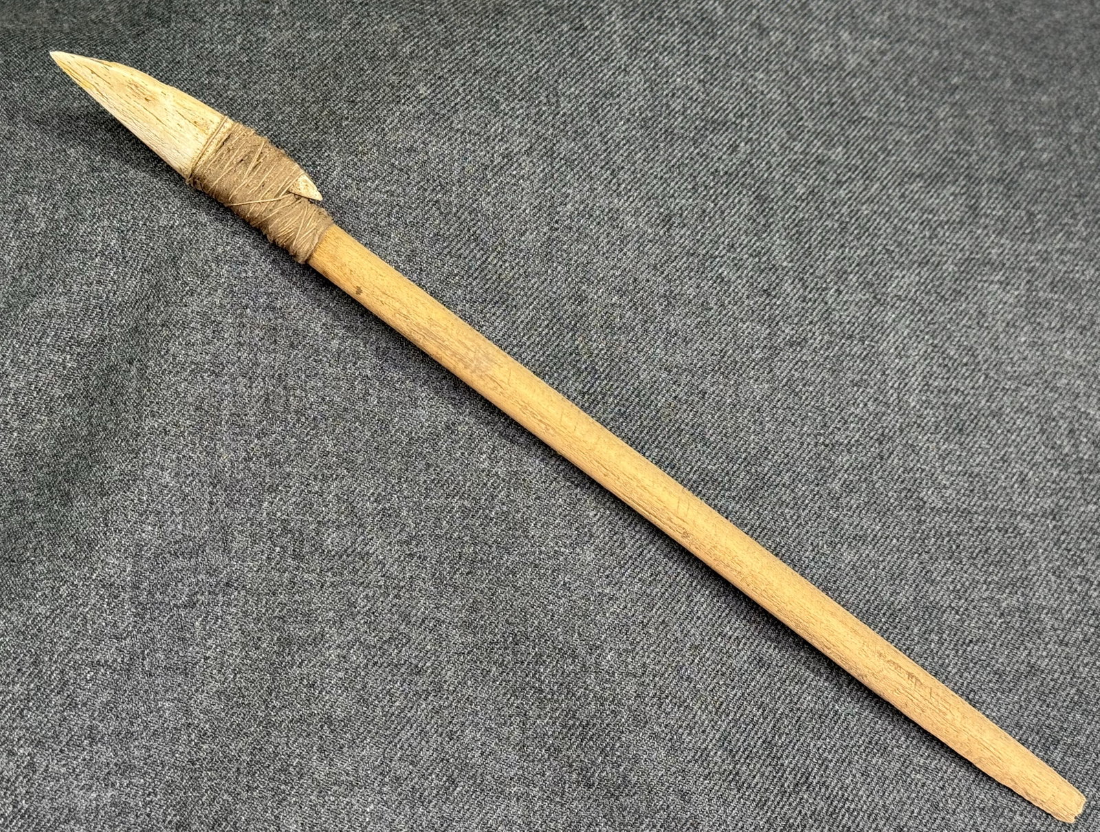 Southern Chile Yahgan / Yamana Partial Shaft and Point of an Arrow. Circa First Half 19th Century: IN HOUSE FLAT SHIPPING & HANDLING COST WITHIN ALL THE U.S. : 12 To bypass LiveShipping, and use our In-House shipping service for 12 or shipping combined for multiple lots, please select “Arrang