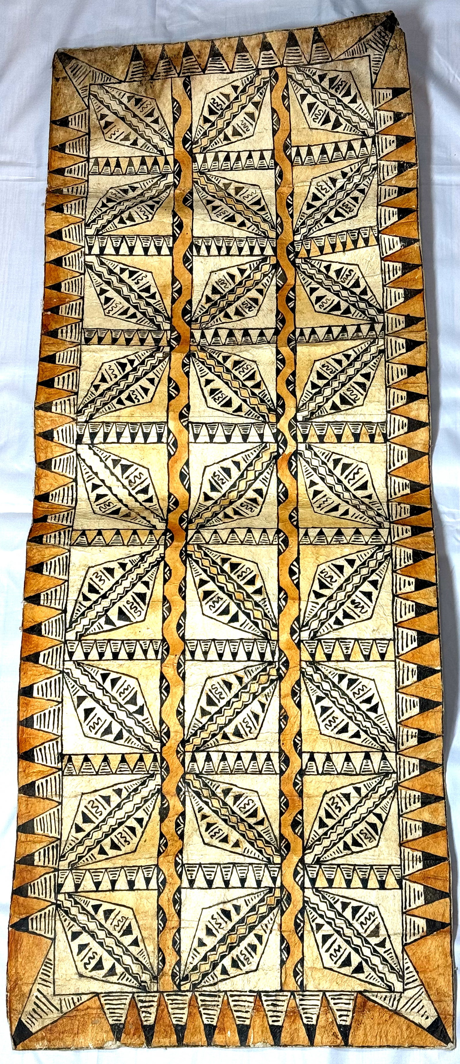Vintage New Caledonia Tapa Cloth. Sainte Marie, Noumea.: IN HOUSE FLAT SHIPPING & HANDLING COST WITHIN ALL THE U.S. : 17 To bypass LiveShipping, and use our In-House shipping service for 17 or shipping combined for multiple lots, please select “Arrang