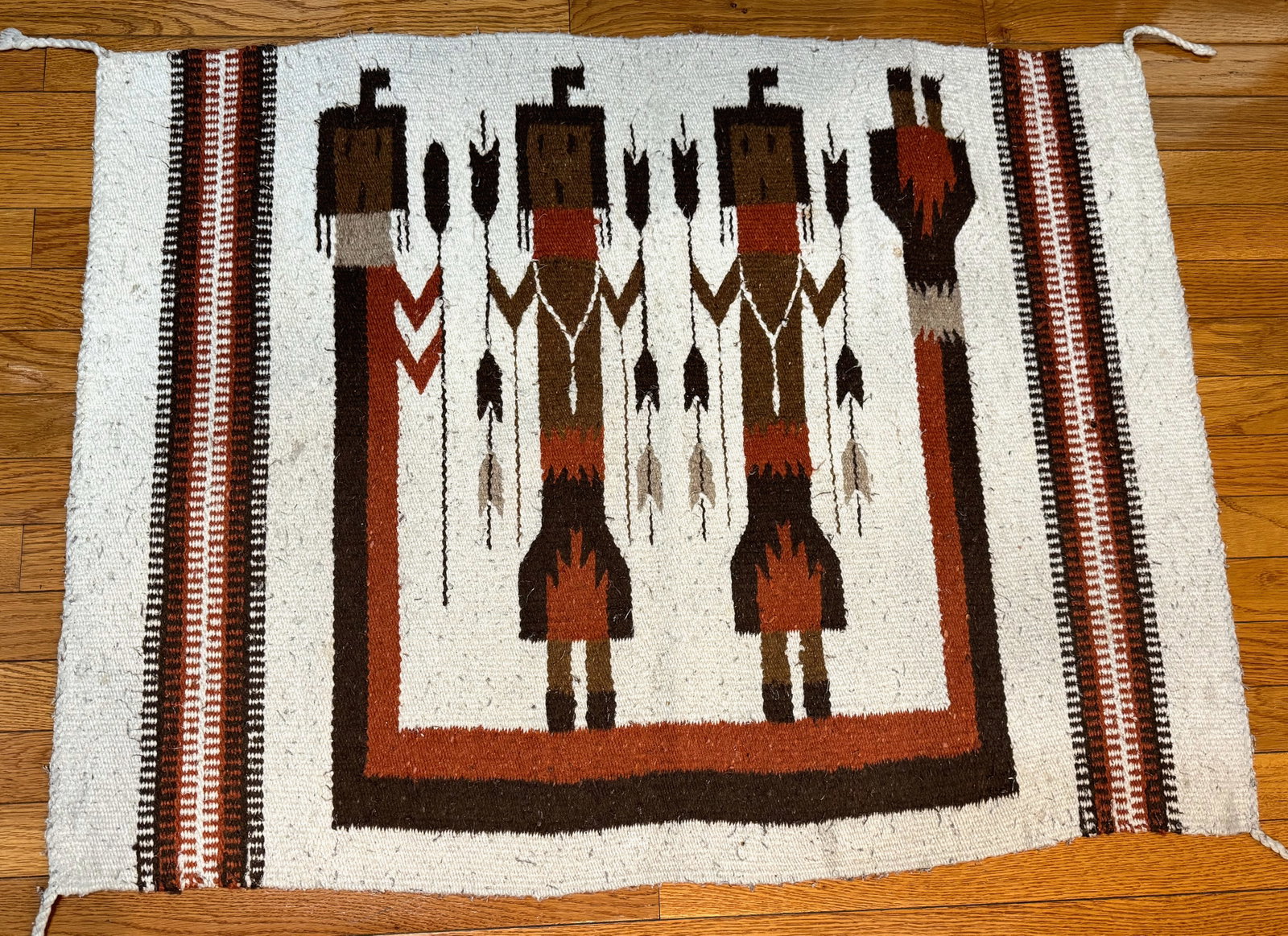 Vintage Navajo-Style Yei Wool Rug Tapestry. *L (1 of 12)