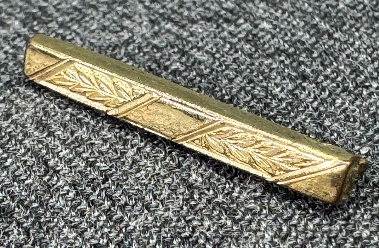 Antique blank nomogram space gold-filled lingerie brooch pin. a