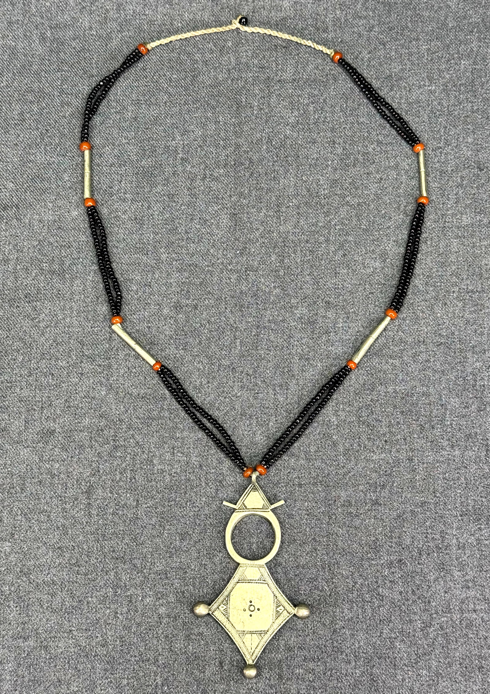 African Tuareg Agadez Cross Necklace. *e