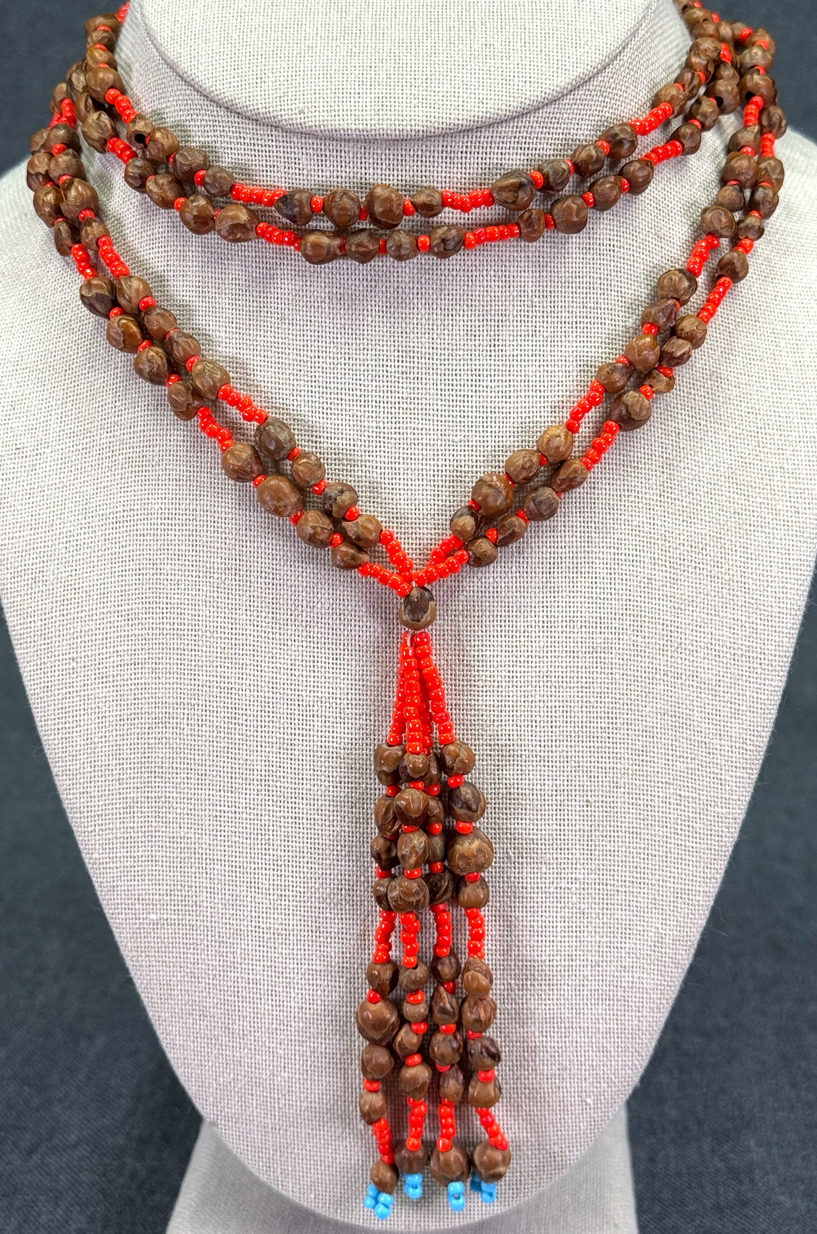 Native American Navajo Juniper Berry Ghost Bead Necklace. *K
