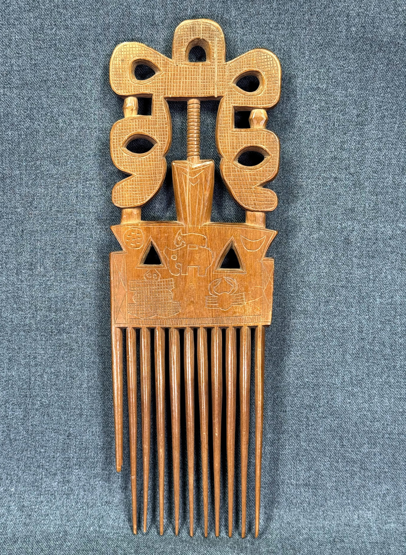 African Ashanti Ghana Duafe Hair Comb. *g (1 of 8)