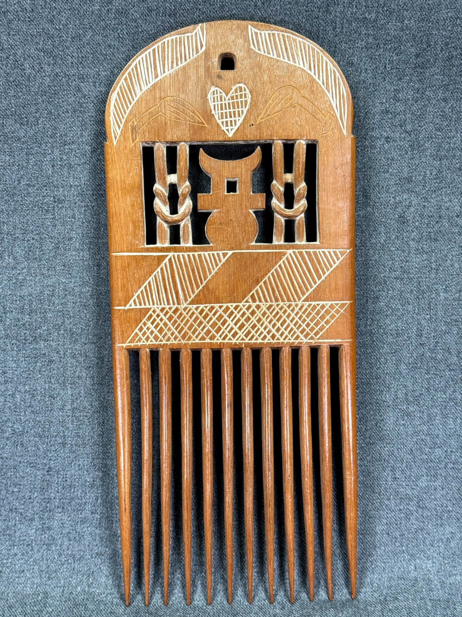 African Ashanti Ghana Duafe Hair Comb. *g (1 of 8)