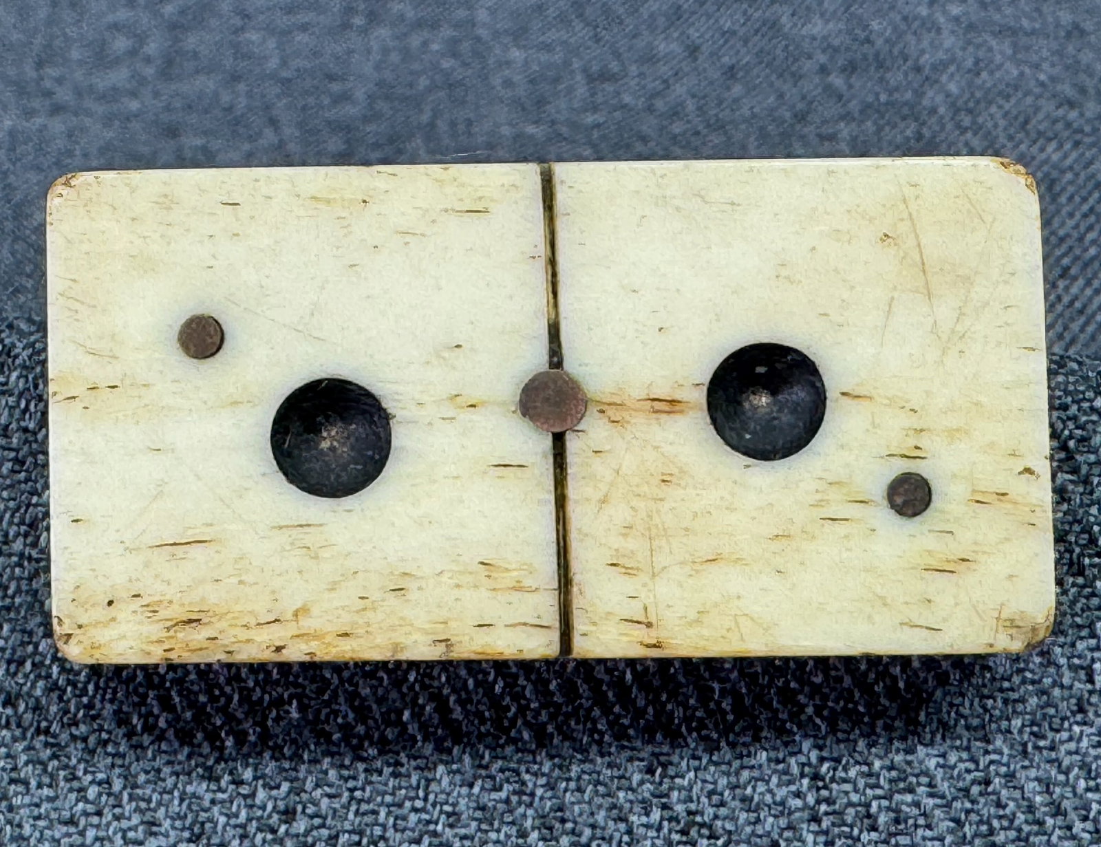 Vintage bone and ebony dominoes tile brooch pin u: IN HOUSE FLAT SHIPPING & HANDLING COST WITHIN ALL THE U.S. : $7 To bypass LiveShipping, and use our In-House shipping service for $7 or shipping combined for multiple lots, please select “Arrang