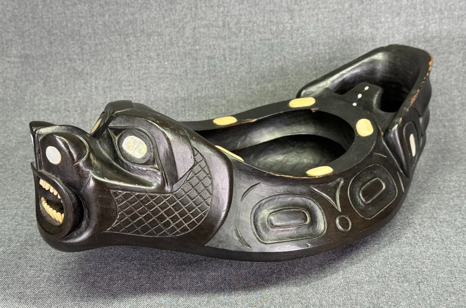 Antique circa 1900 Tlingit Rudolph Walton & Augustus Bean Bowl. (1 of 12)