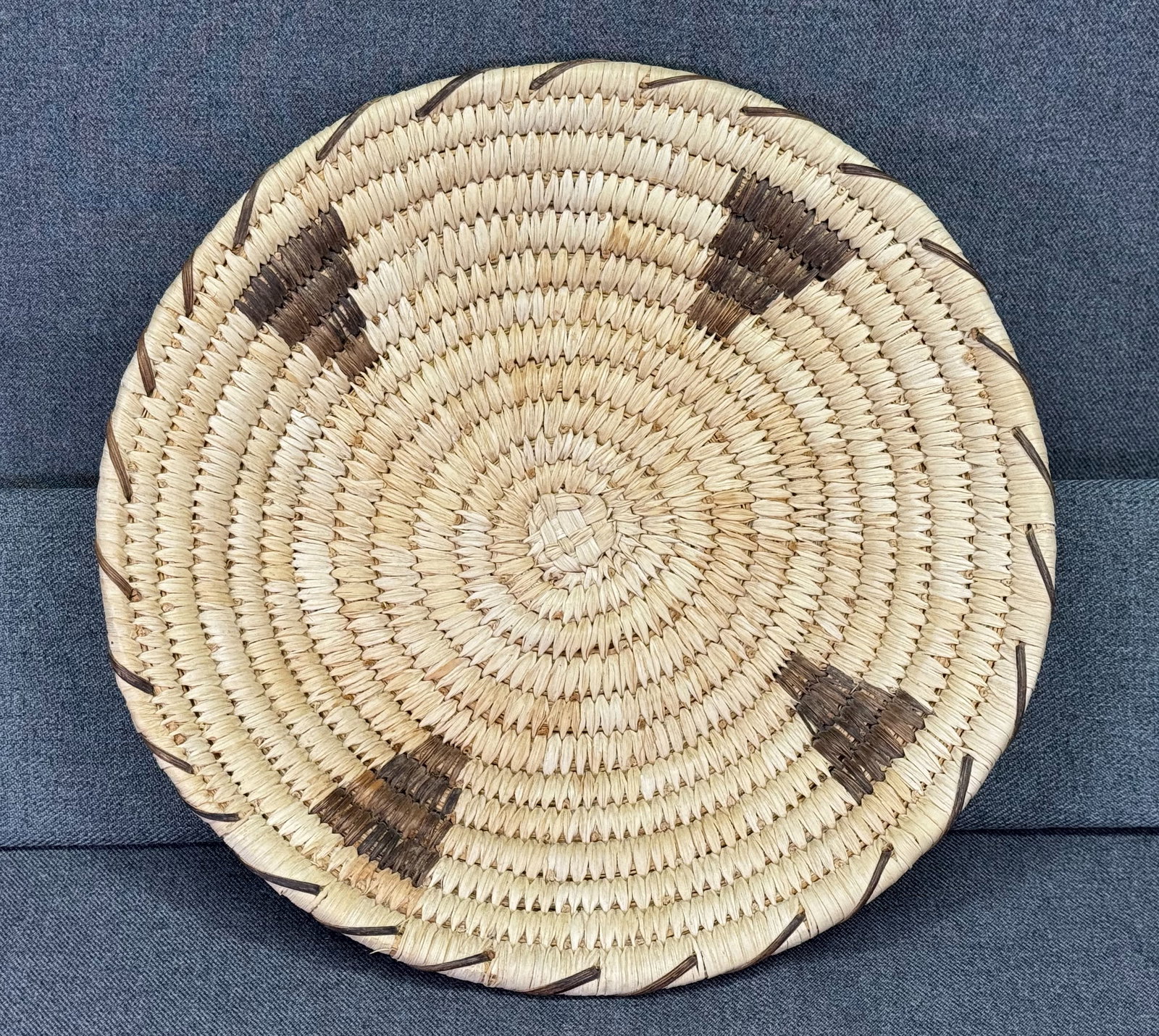 Vintage Native American Tohono O'odham Papago Tray Basket *g (1 of 7)