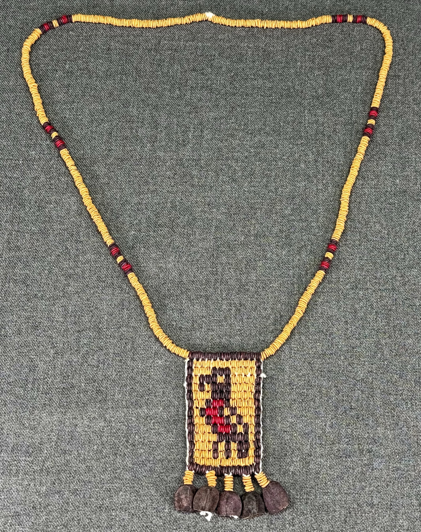 Amazonian Waiwai Necklace. Seeds, fiber.
