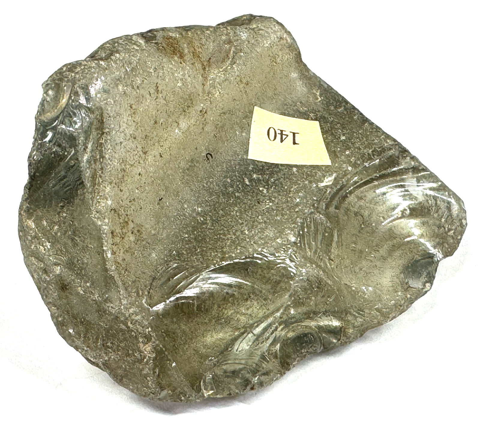 Old Mid 19th Century Selknam Tierra del Fuego Argentina Glass Scraper.: IN HOUSE FLAT SHIPPING & HANDLING COST WITHIN ALL THE U.S. : $7 To bypass LiveShipping, and use our In-House shipping service for $7 or shipping combined for multiple lots, please select “Arrang