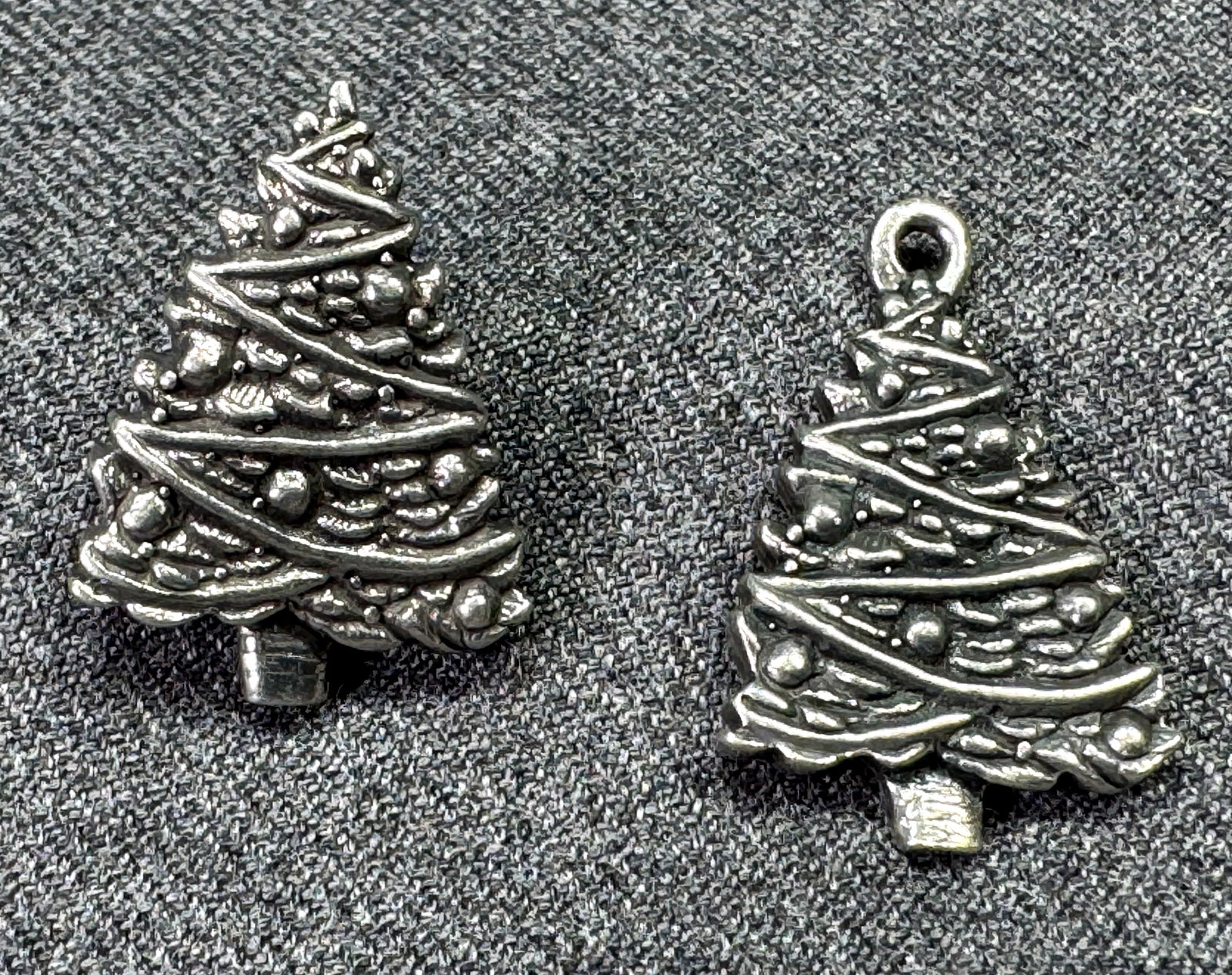 Vintage 1986 Danforth Pewter Christmas Tree Lapel Pin & Charm Set. *K (1 of 7)