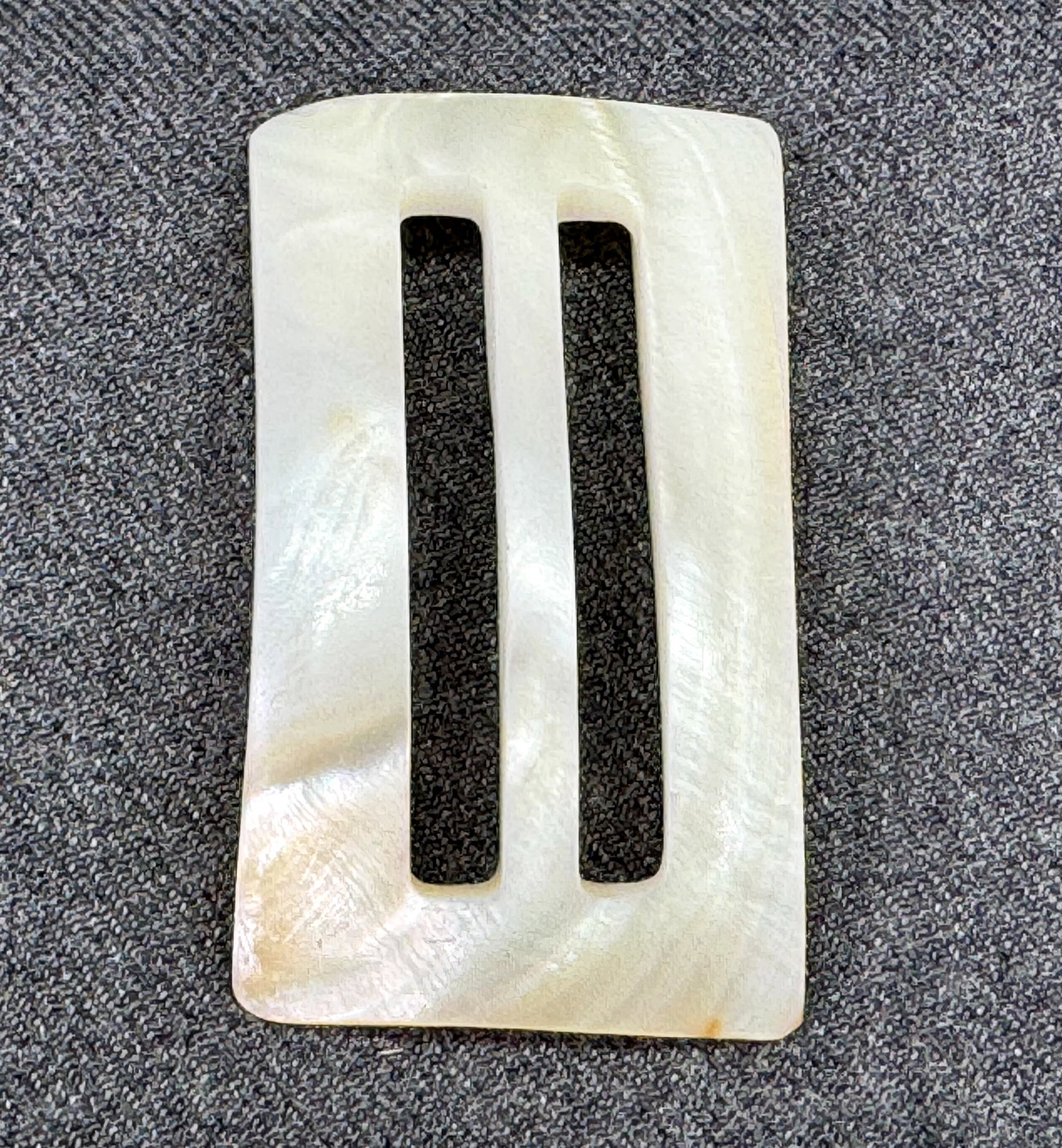 Antique Mother of Pearl Belt Buckle Sash Slider. *i