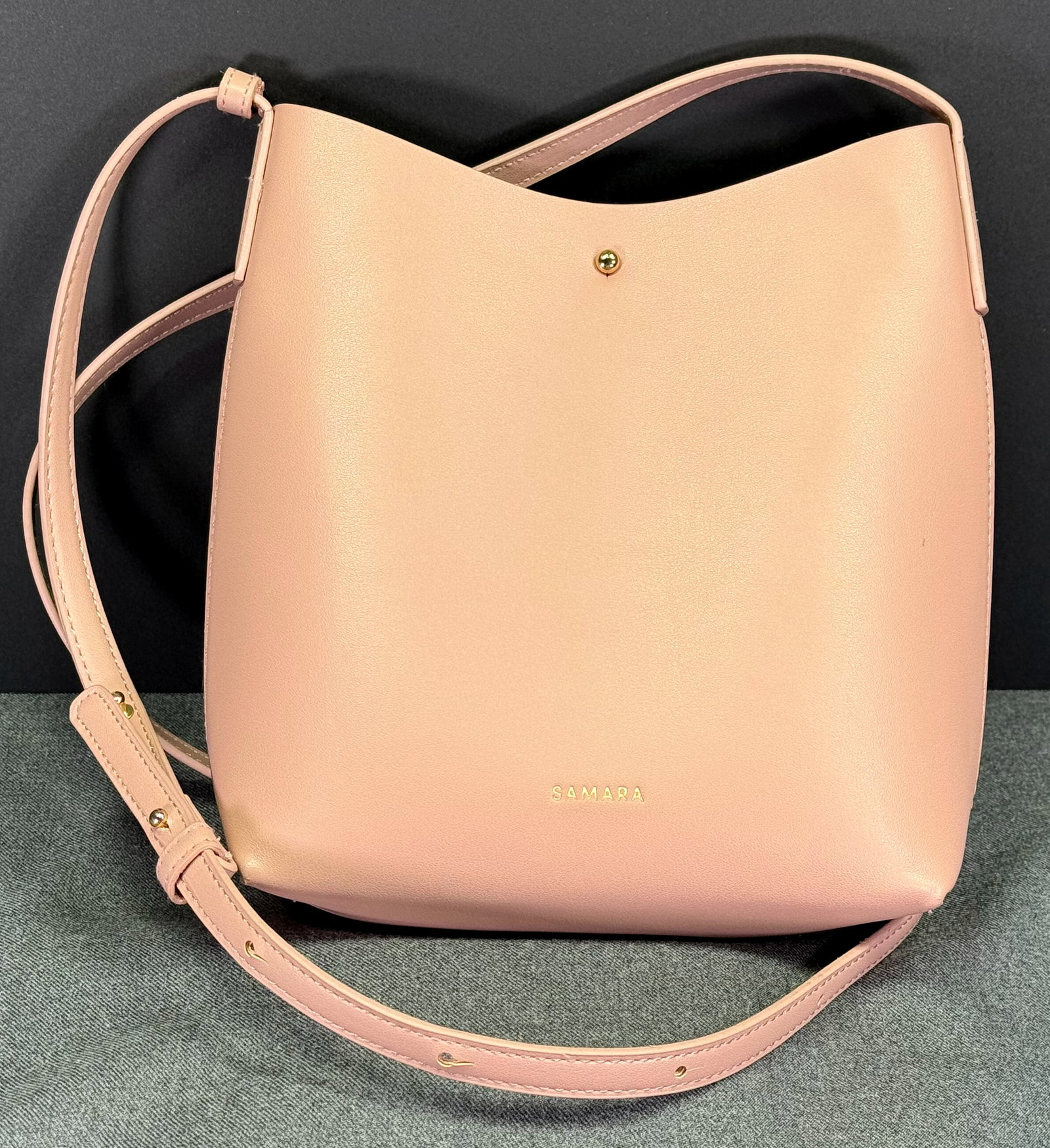 Vegan leather Samara dirty pink shoulder bag