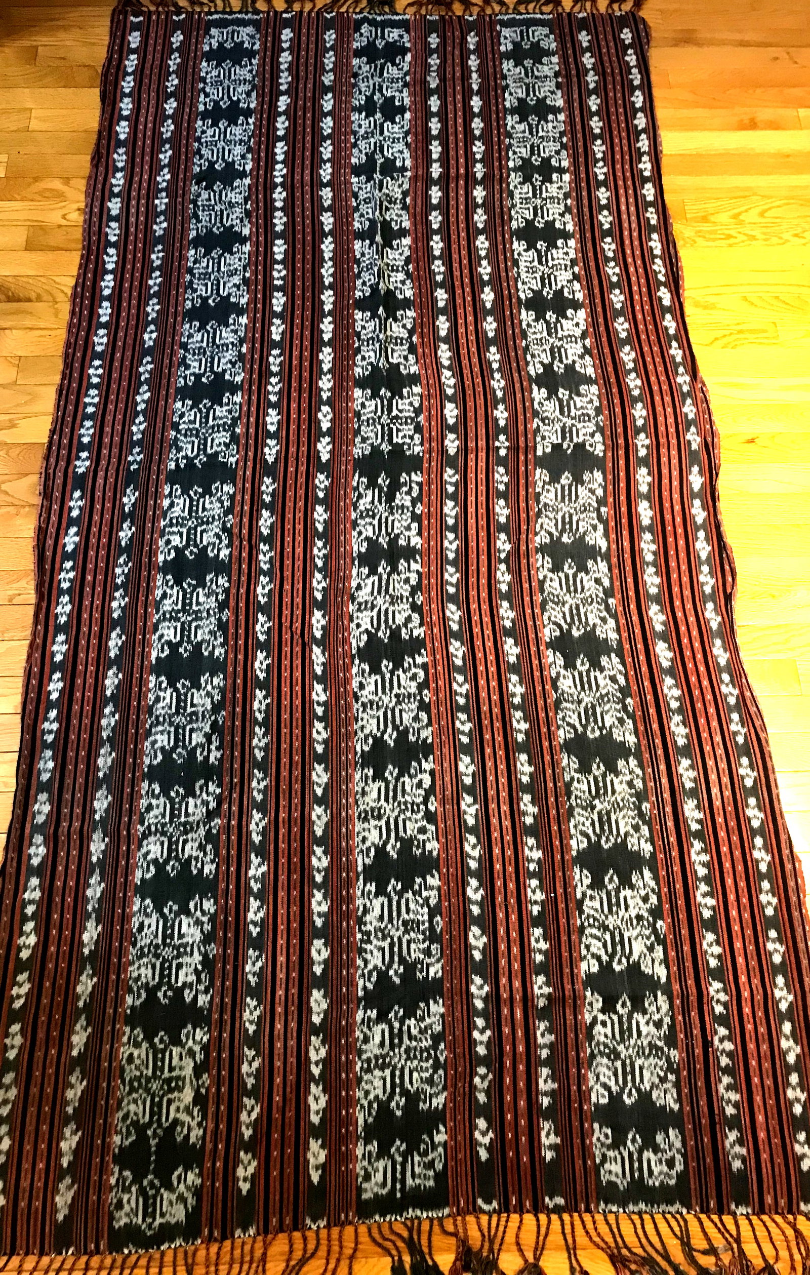 Indonesian Ikat Weaving. Cotton.