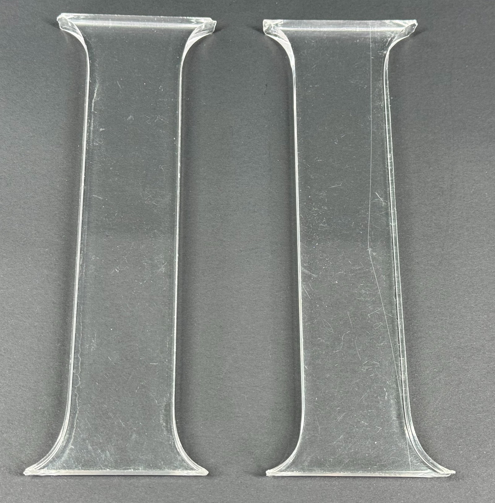 Vintage MCM clear lucite Letter I sign wall decor applique.
