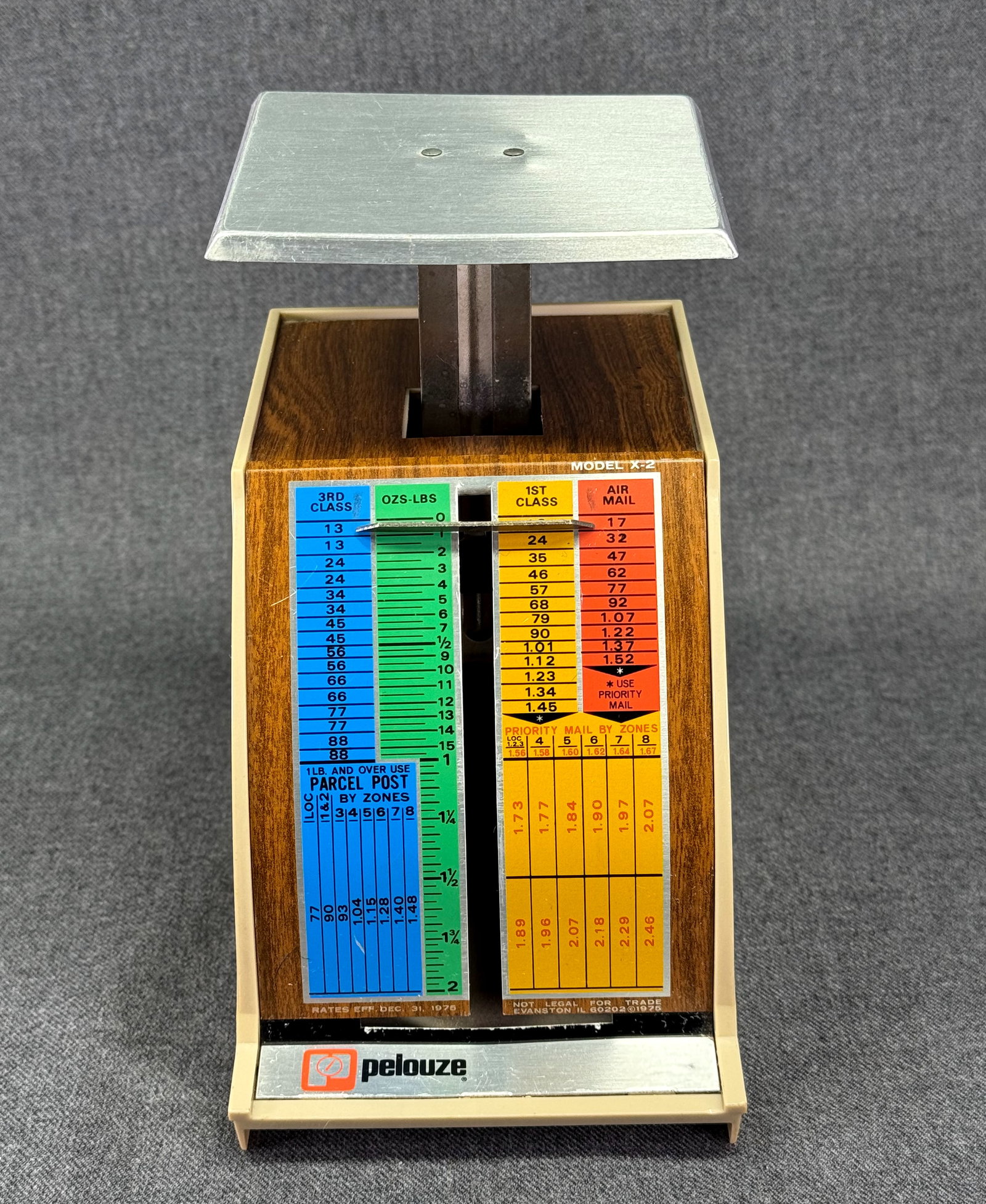 Vintage Pelouze Model X-2 Postal Mail Scale 2 lb Capacity c. 1975 USA. *M (1 of 8)
