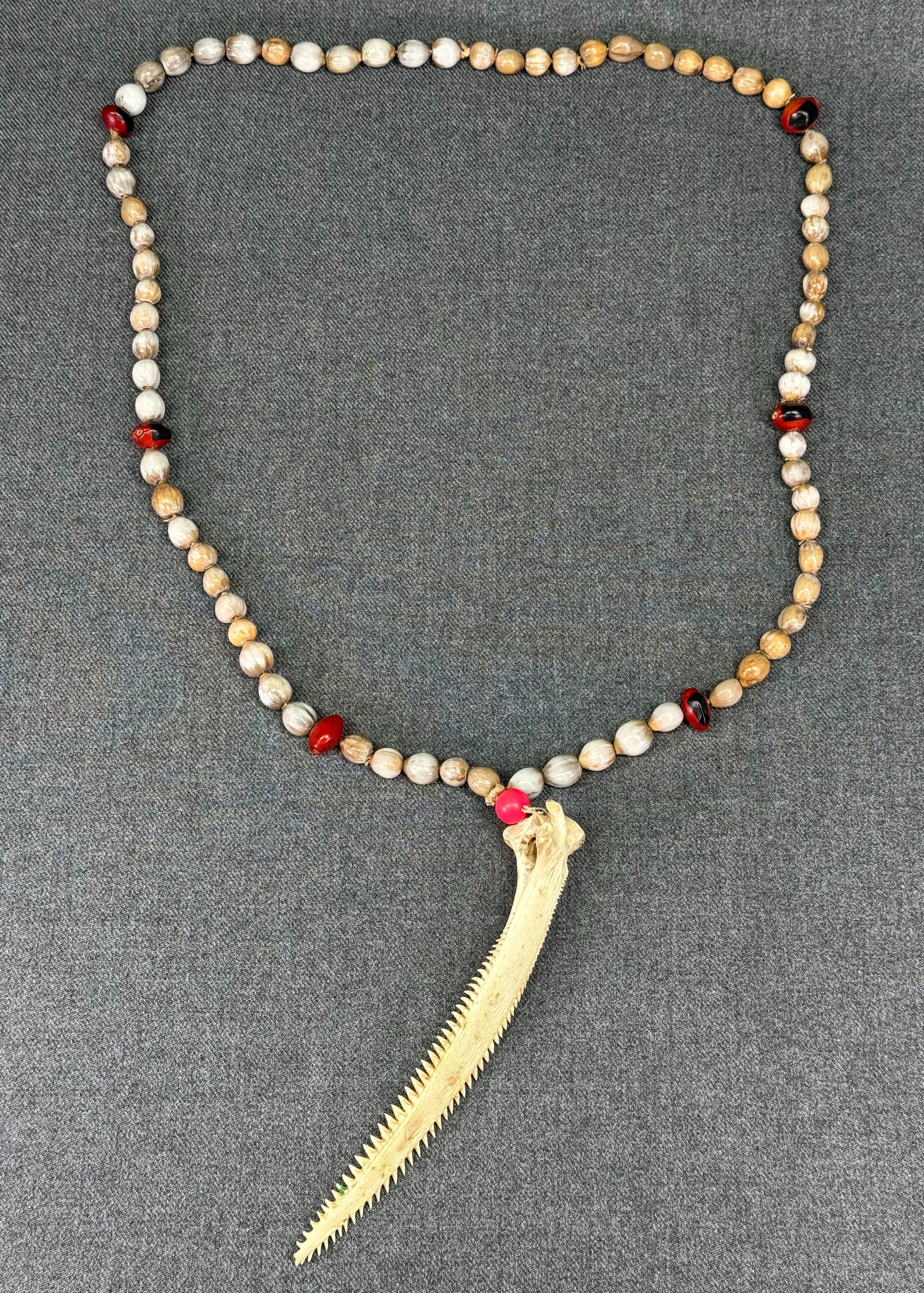 Amazonian Necklace. Stingray barb, seeds, cord. *L (1 of 9)