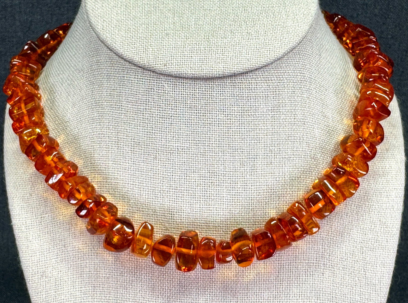 Vintage Baltic Amber Nugget Cognac Bead Necklace. *j: Vintage Baltic Amber Nugget Cognac Bead Necklace. Unmarked. For measures please refer to the pictures taken with a measuring tape. Weight: 39 Grams. IN HOUSE FLAT SHIPPING & HANDLING COST WITHIN ALL T