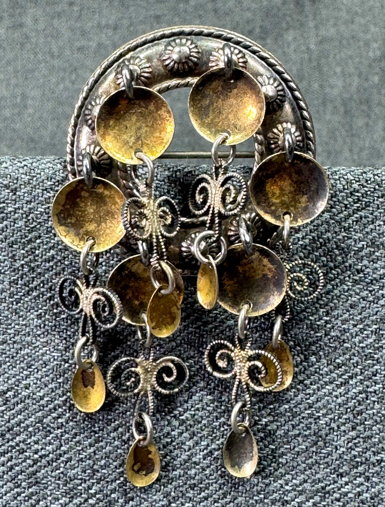 Vintage Norwegian Sylvsmidja 830S Silver Solje Wedding Brooch. *L (1 of 6)
