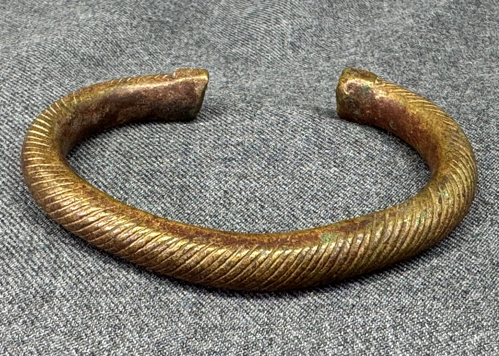 African Lobi Ivory Coast/Burkina Faso Manilla/Bracelet. Copper alloy. (1 of 8)
