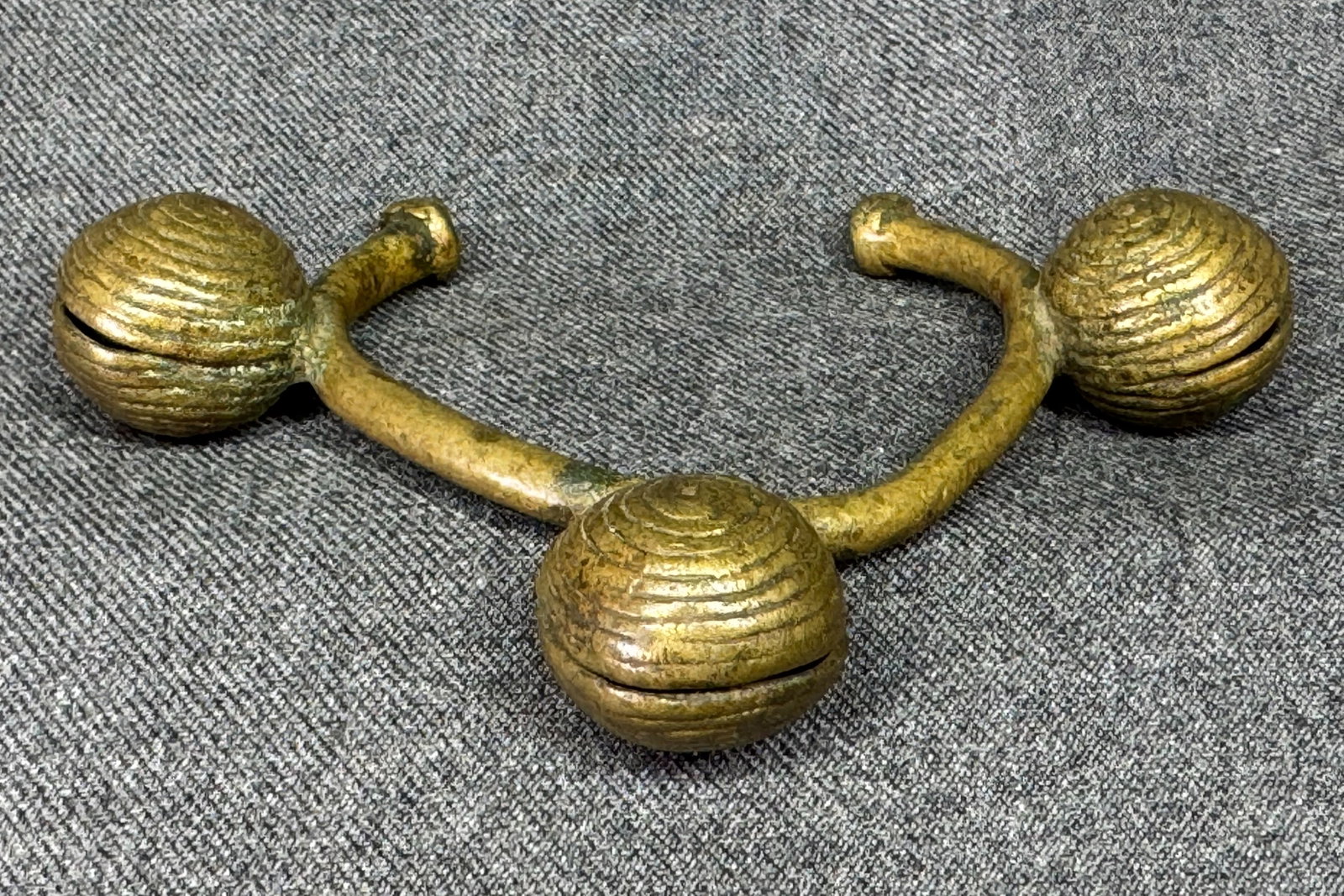 African Lobi Ivory Coast/Burkina Faso Rattle Cuff Bracelet. Copper alloy. (1 of 7)