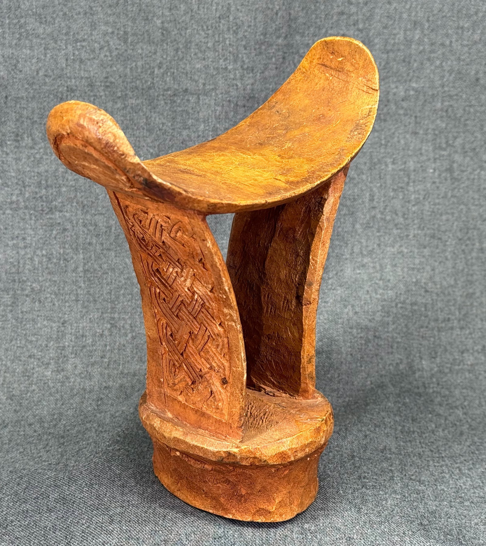African Boni Somalia Headrest. Carved and decorated wood. (1 of 10)